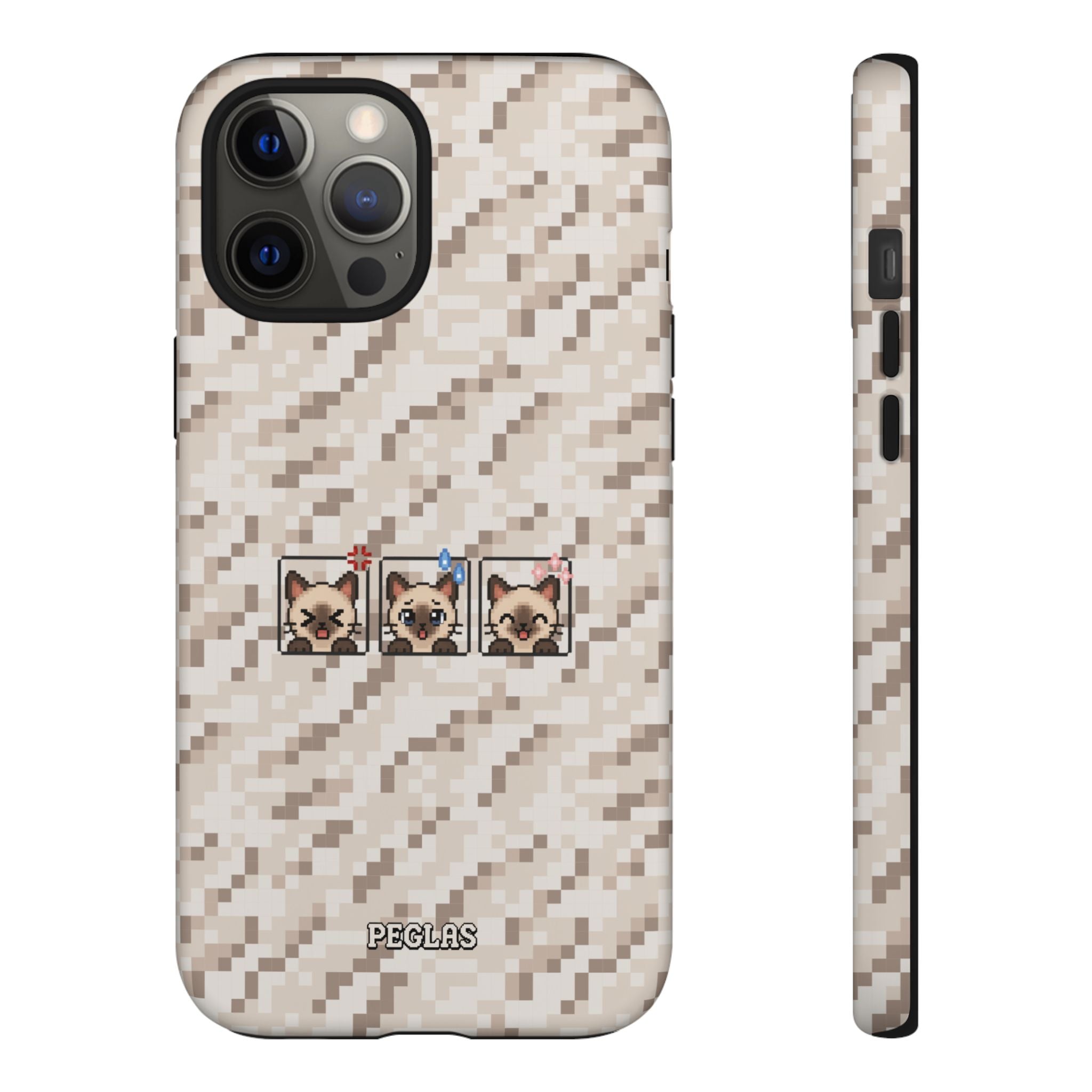 Pixel Cat Emojis Tough Phone Case