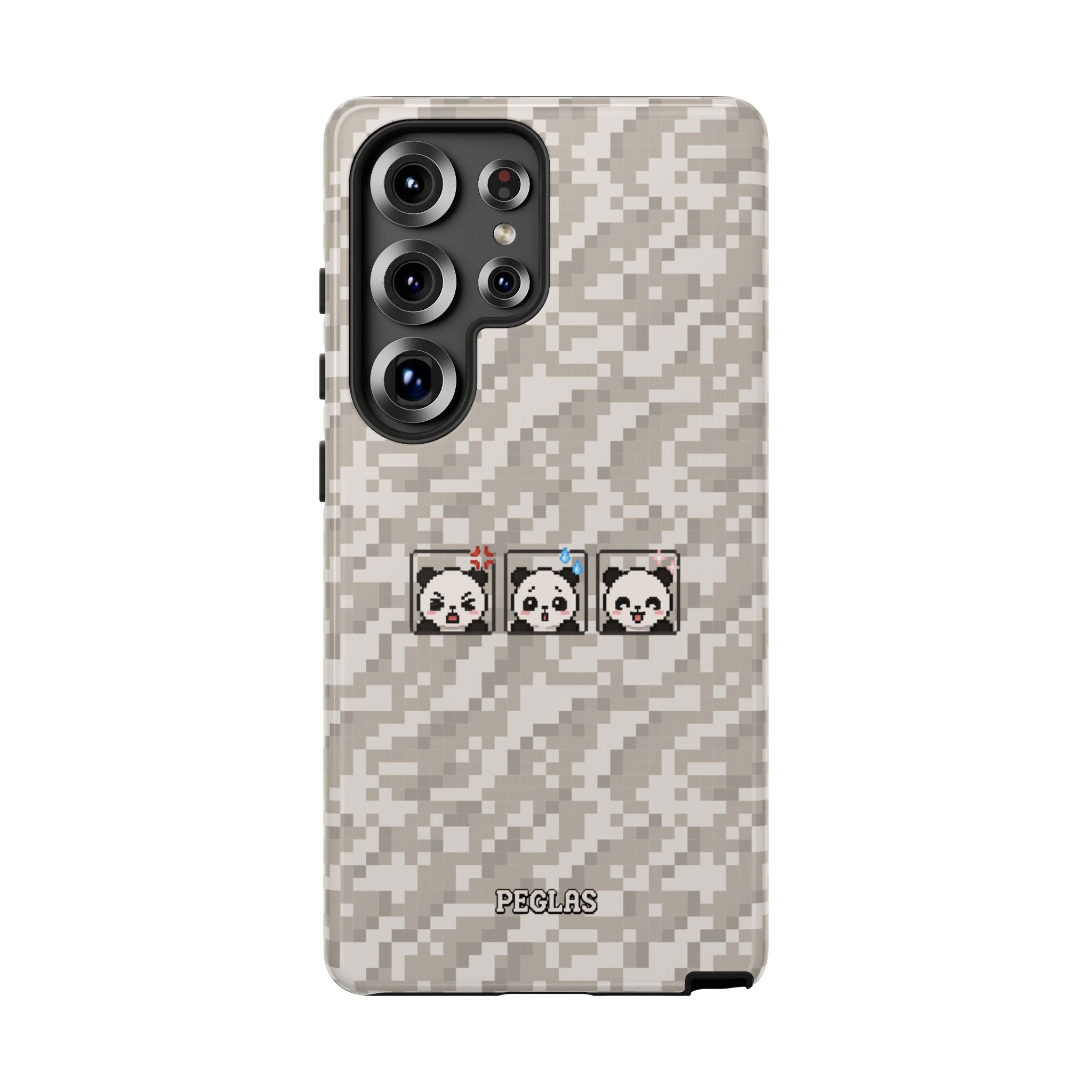 Pixel Panda Emojis Tough Phone Case
