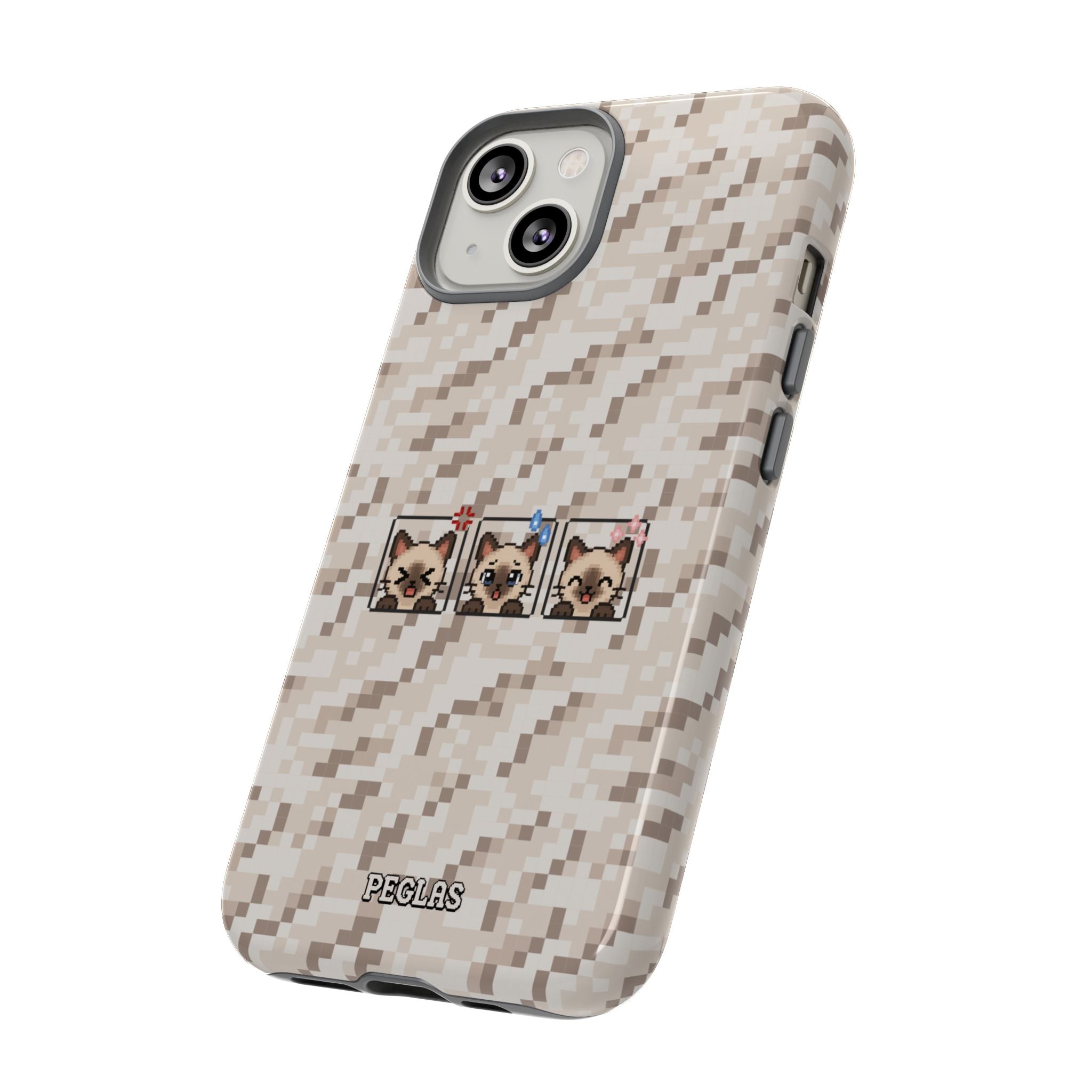 Pixel Cat Emojis Tough Phone Case