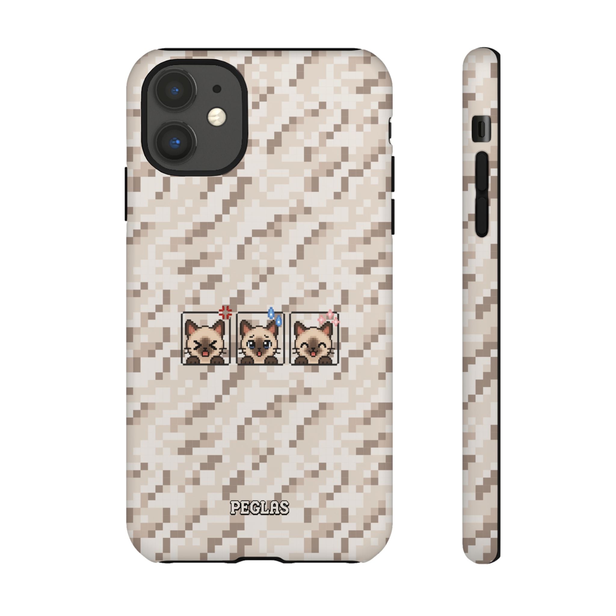 Pixel Cat Emojis Tough Phone Case