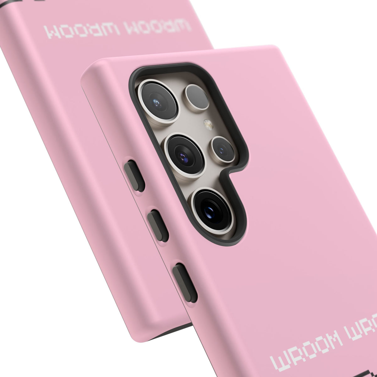 Pink Retro Pixel Cars Phone Case — "Wroom Wroom" Tough Protective Cover