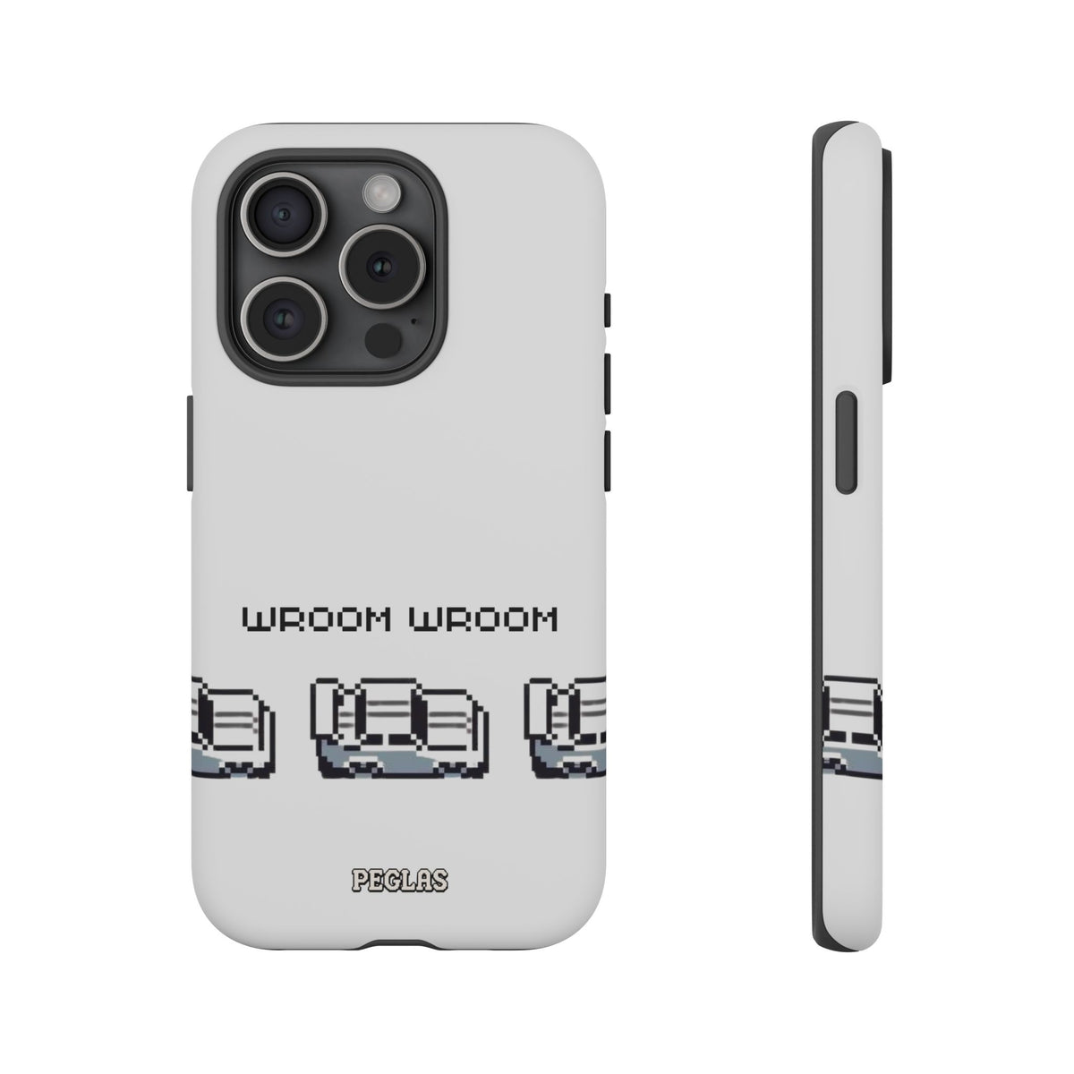 Retro Pixel Cars Phone Case — "Wroom Wroom" Tough Phone Cover
