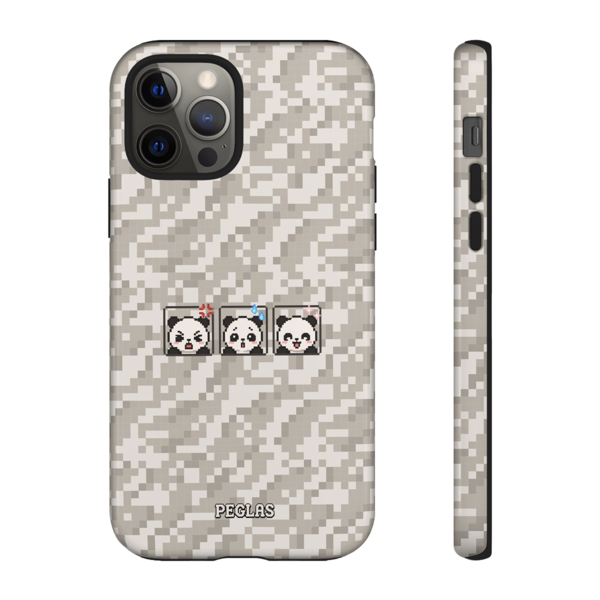 Pixel Panda Emojis Tough Phone Case
