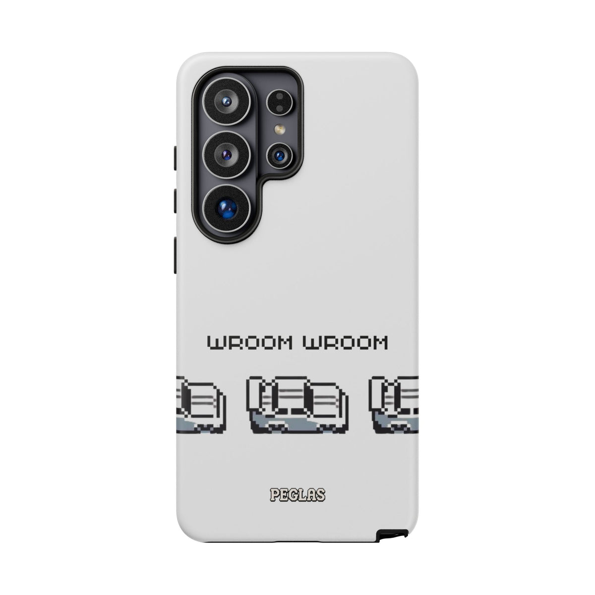 Retro Pixel Cars Phone Case — "Wroom Wroom" Tough Phone Cover