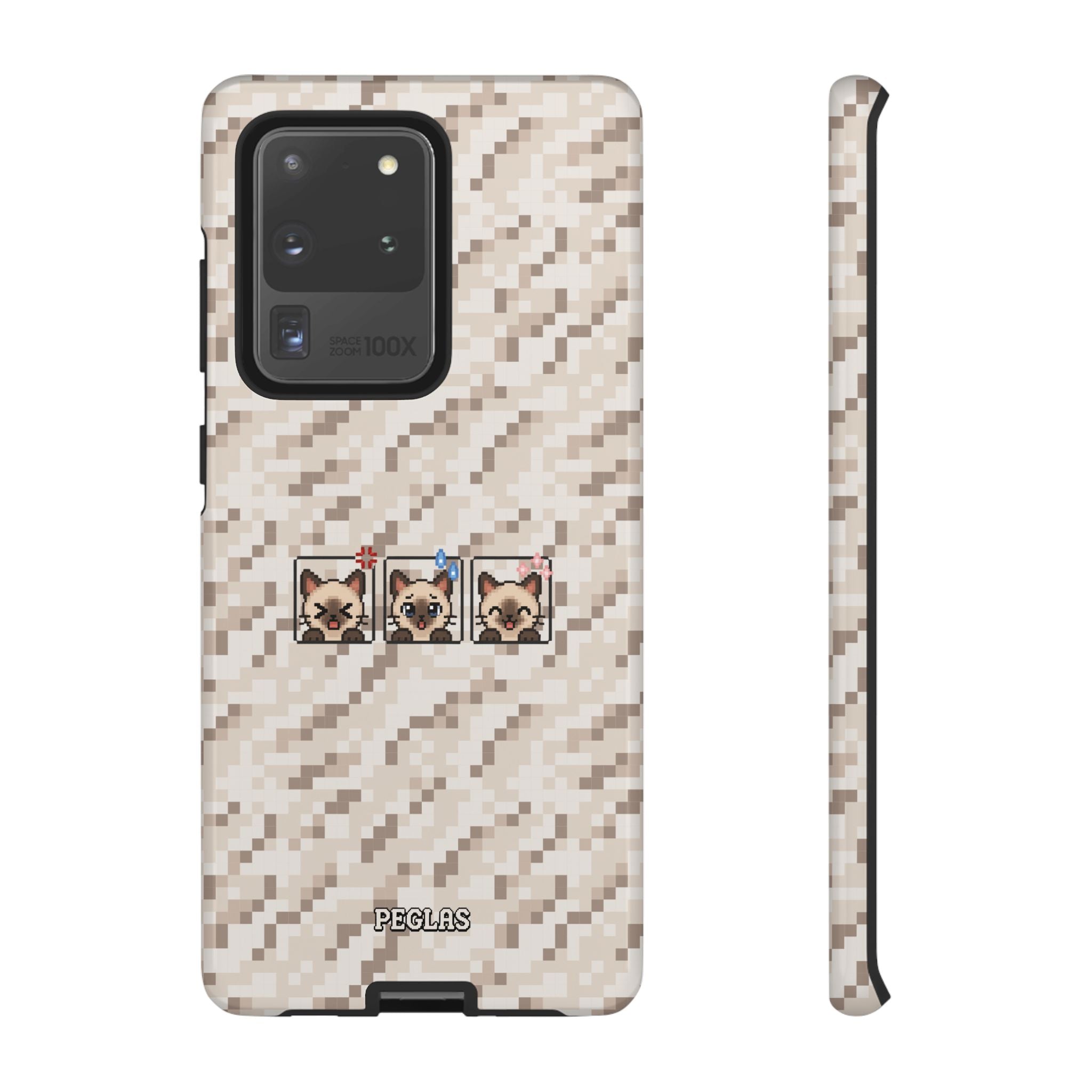 Pixel Cat Emojis Tough Phone Case