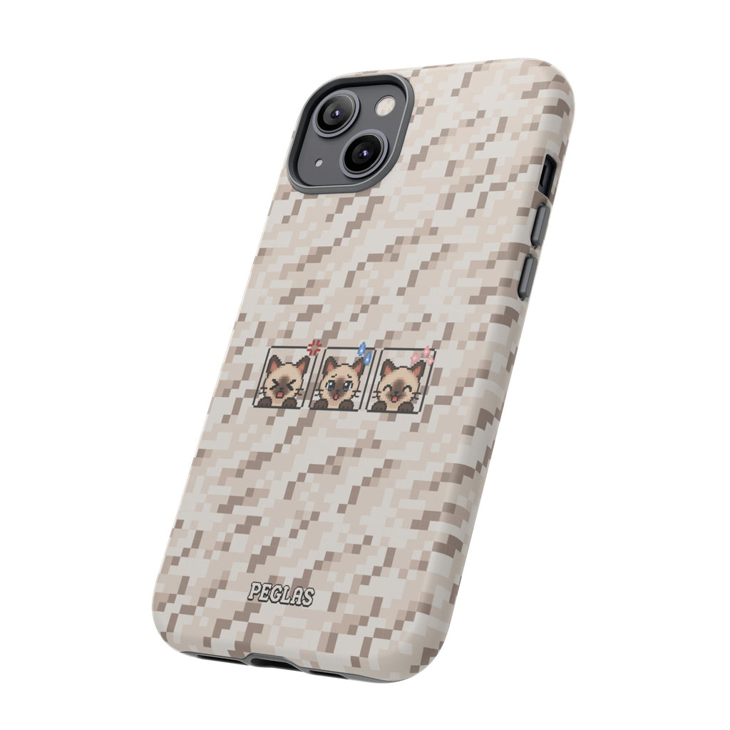 Pixel Cat Emojis Tough Phone Case