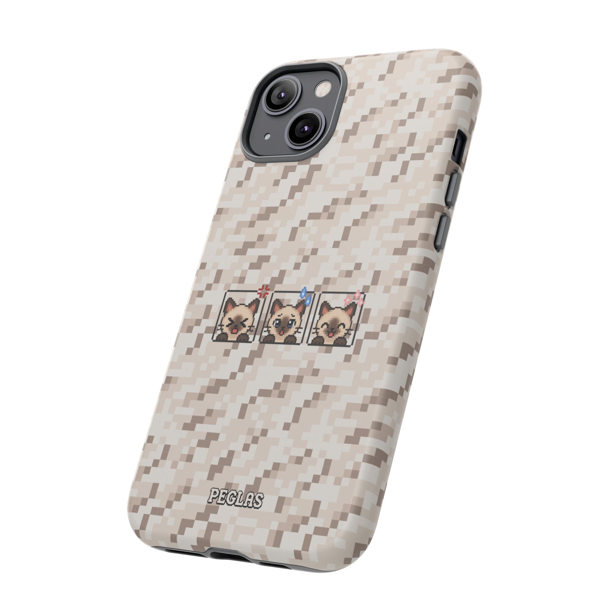 Pixel Cat Emojis Tough Phone Case