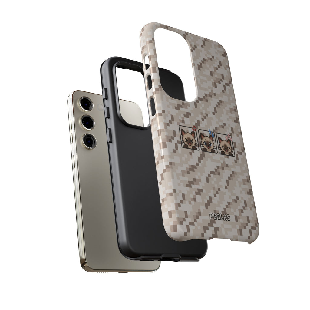 Pixel Cat Emojis Tough Phone Case