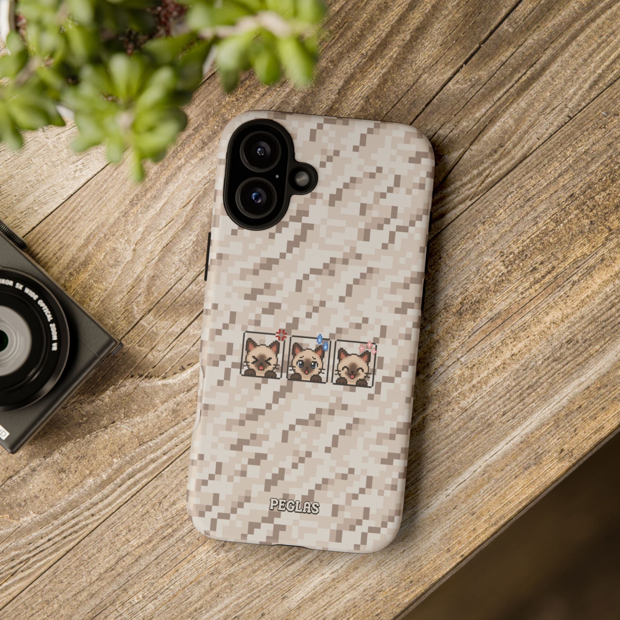 Pixel Cat Emojis Tough Phone Case