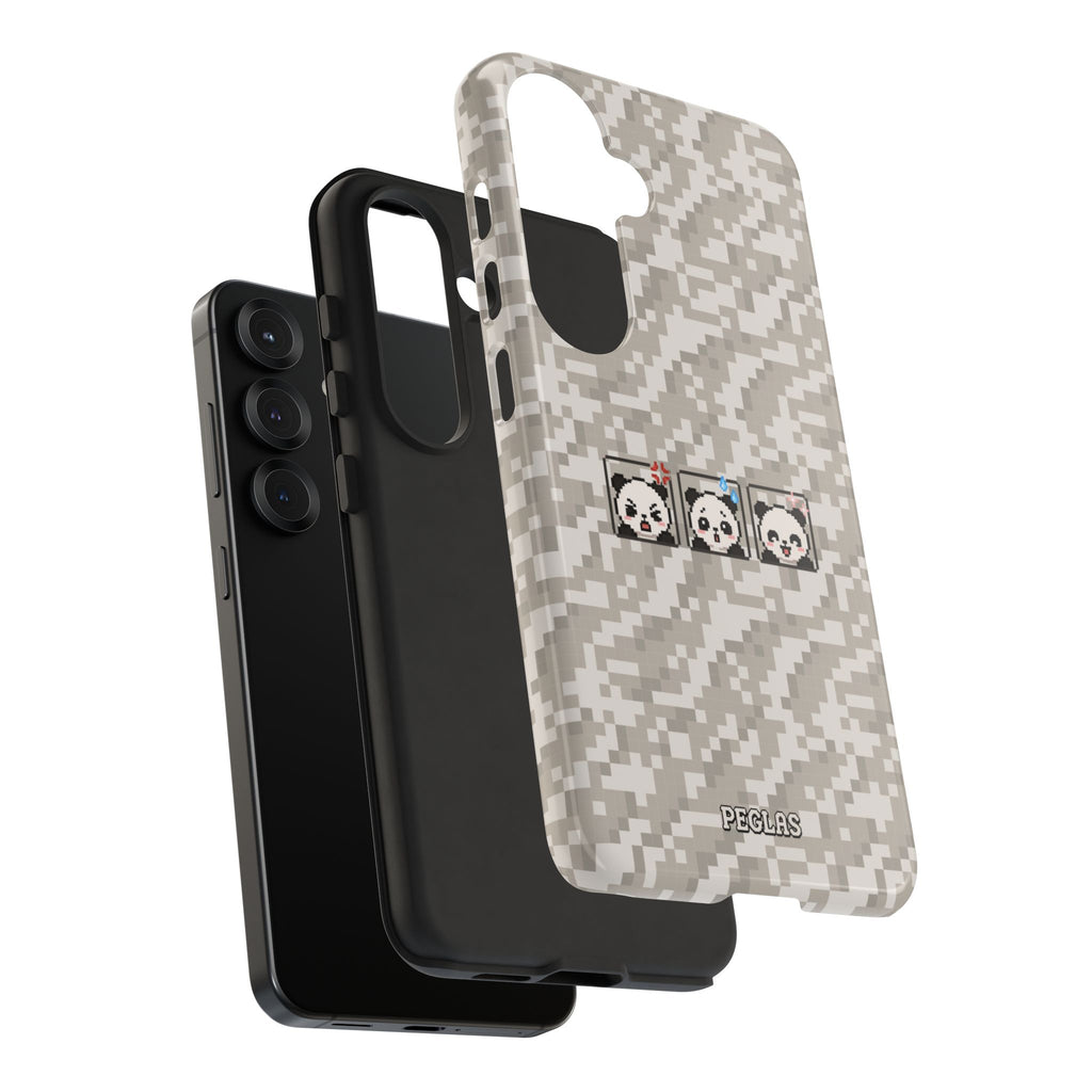 Pixel Panda Emojis Tough Phone Case