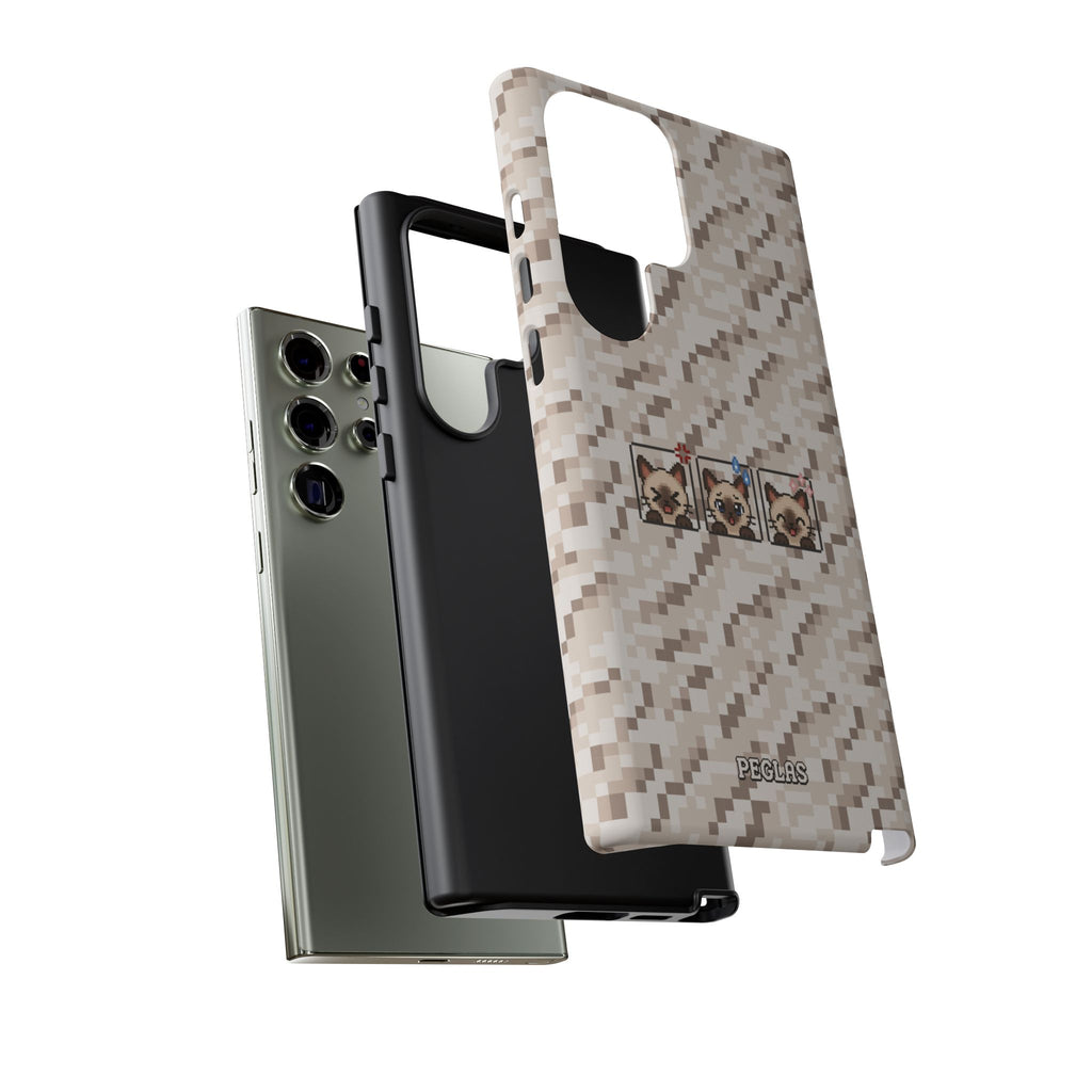 Pixel Cat Emojis Tough Phone Case