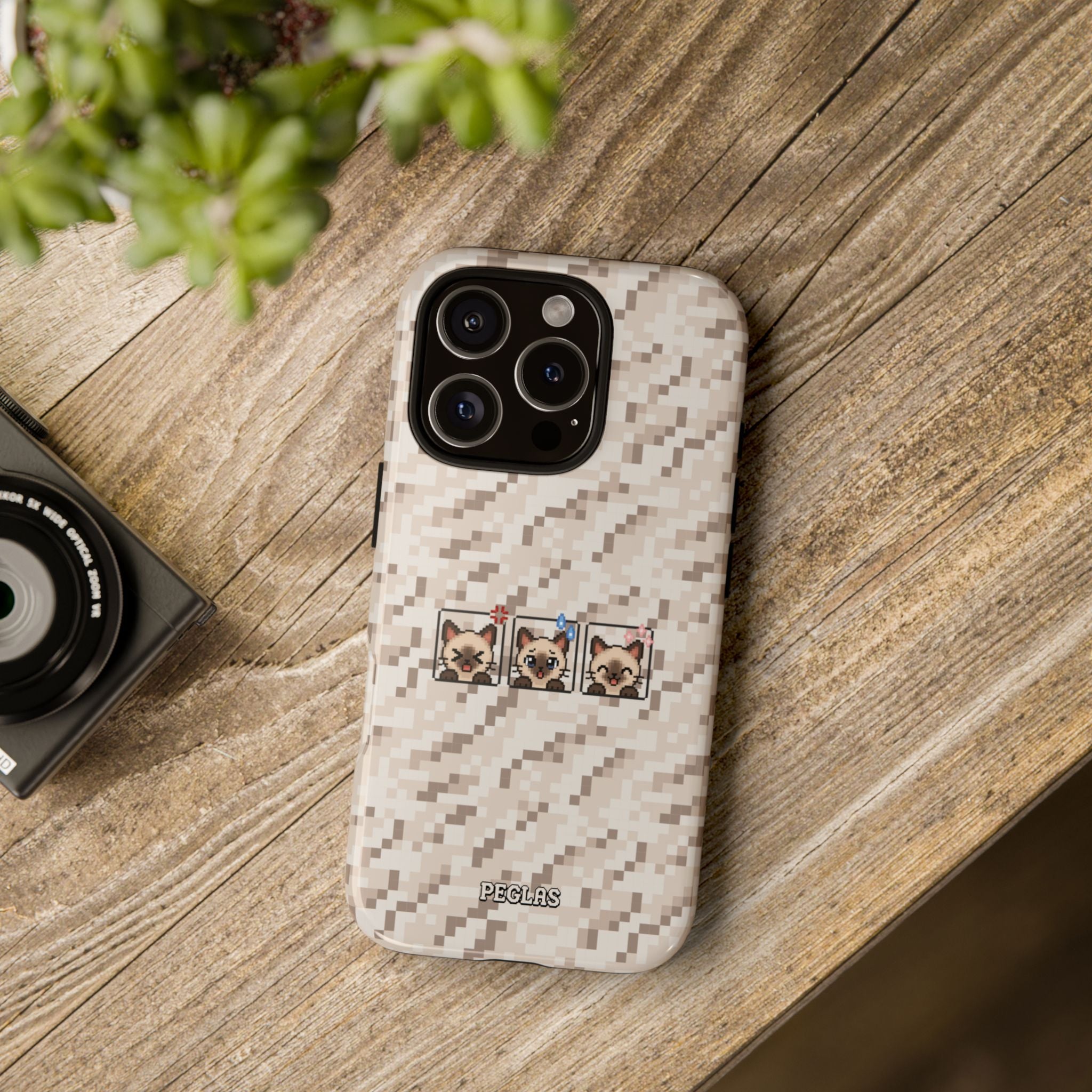 Pixel Cat Emojis Tough Phone Case