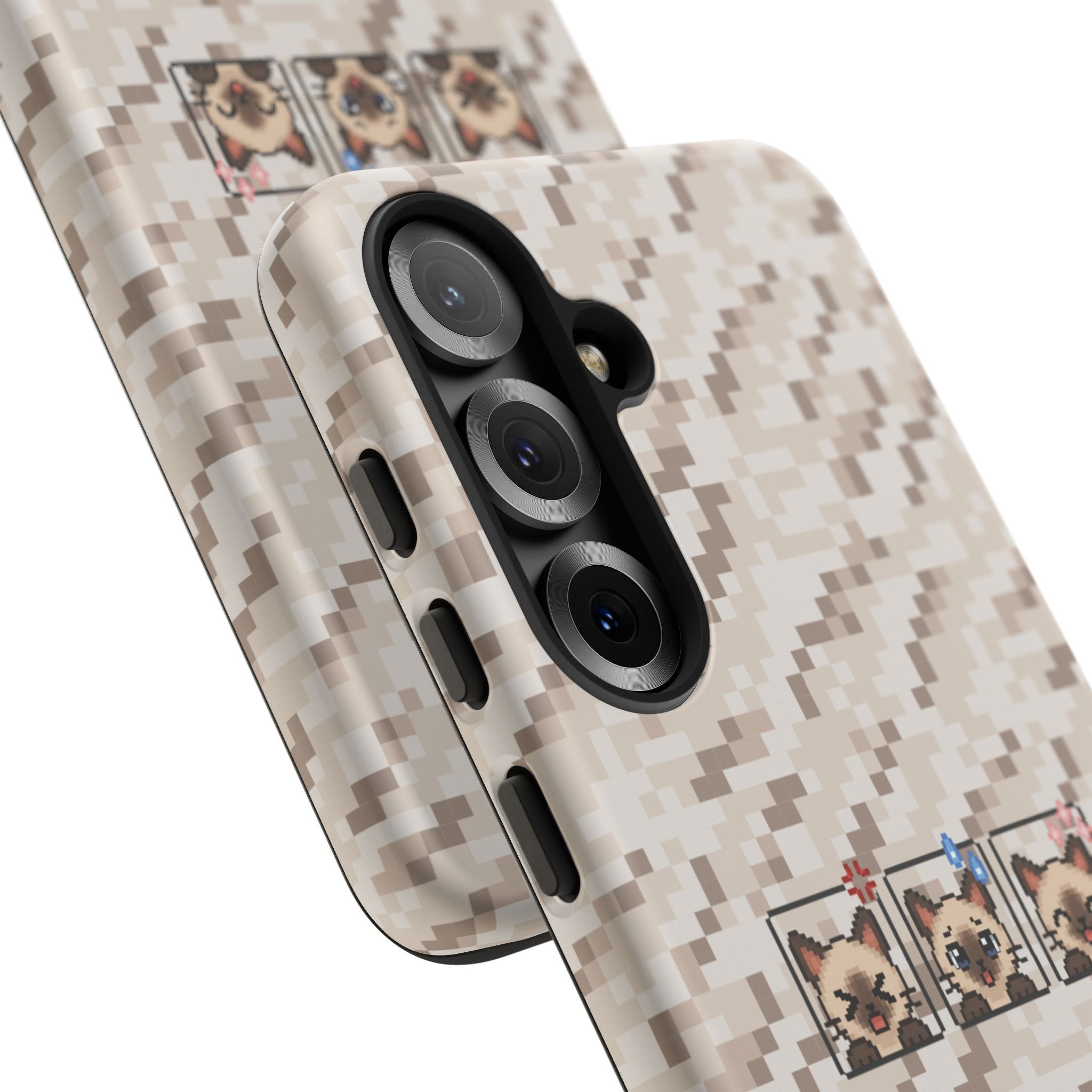 Pixel Cat Emojis Tough Phone Case