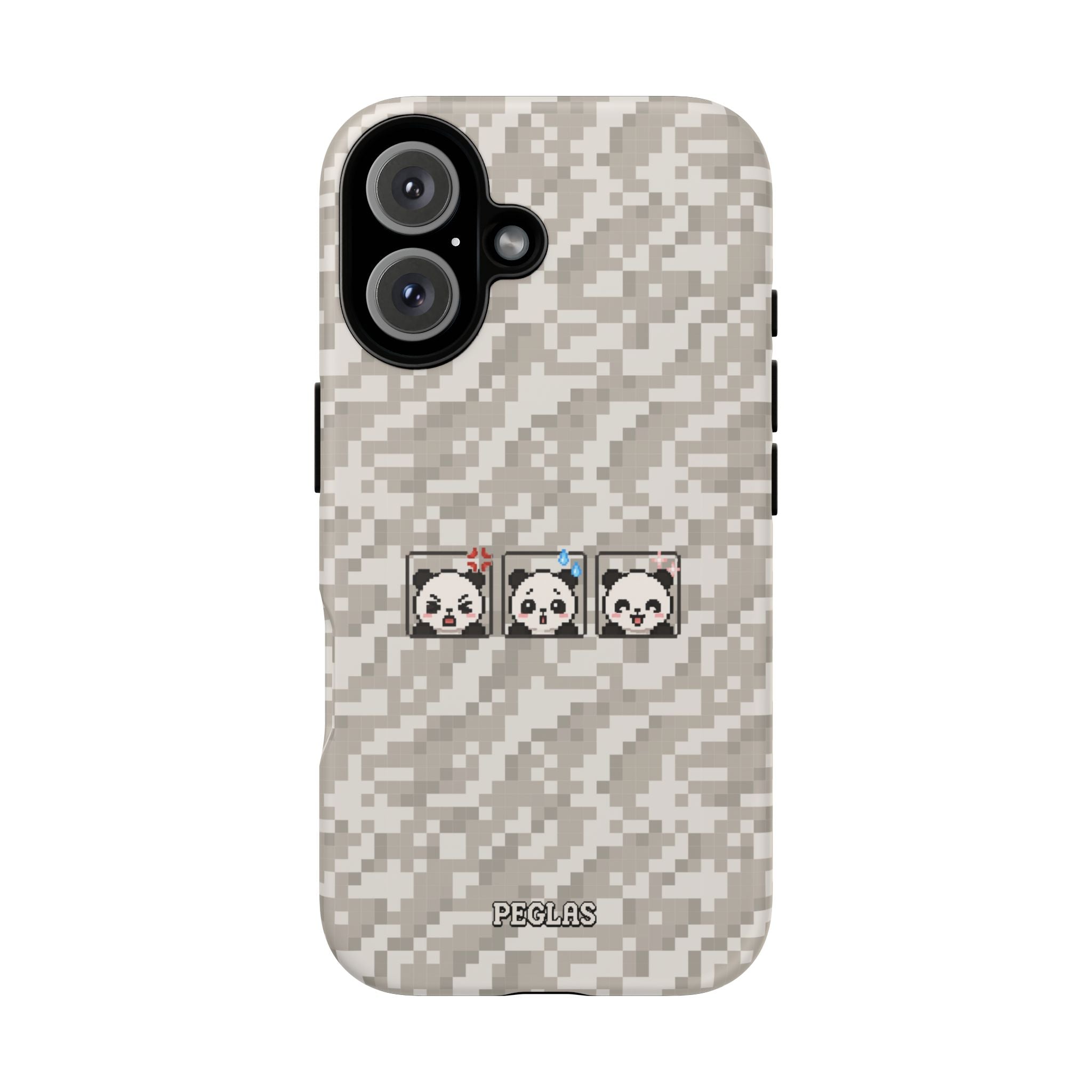 Pixel Panda Emojis Tough Phone Case