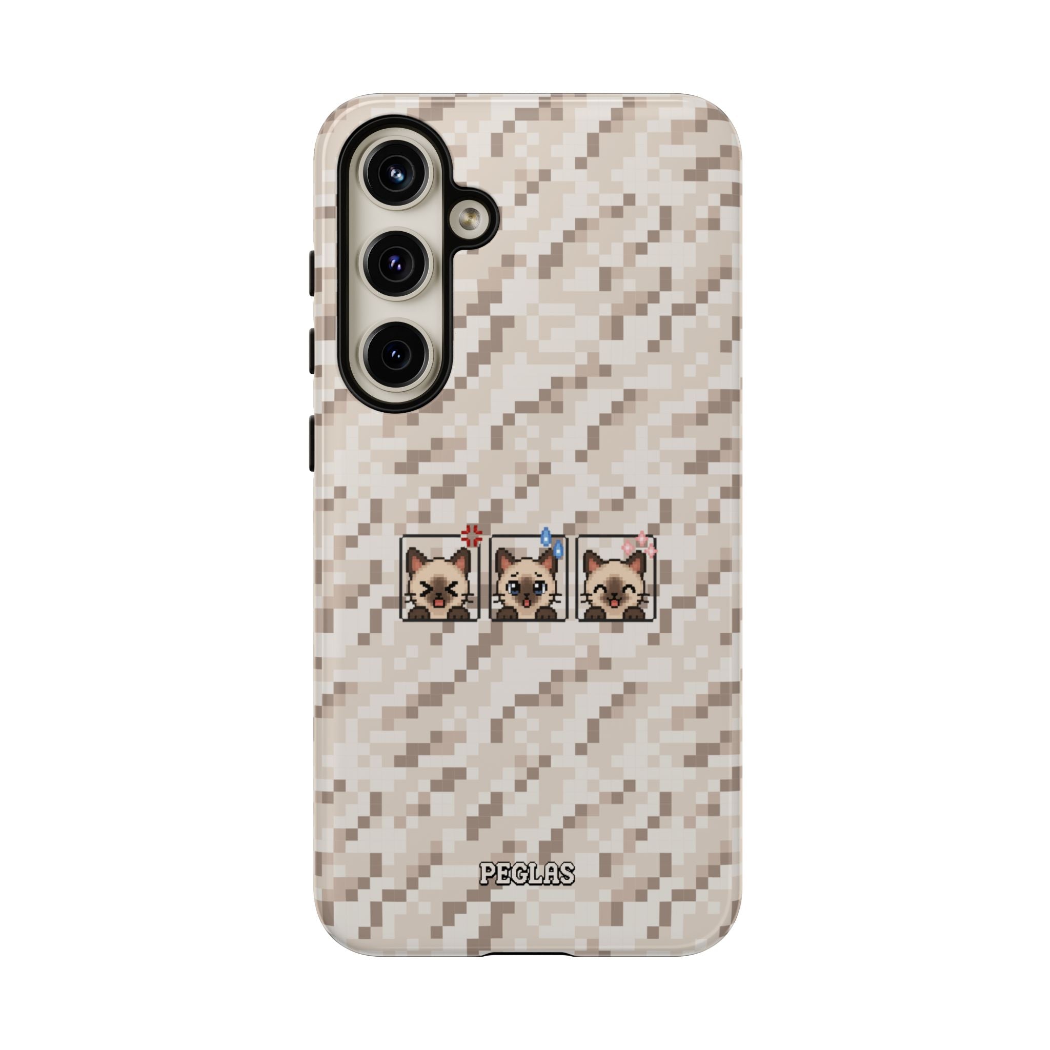 Pixel Cat Emojis Tough Phone Case