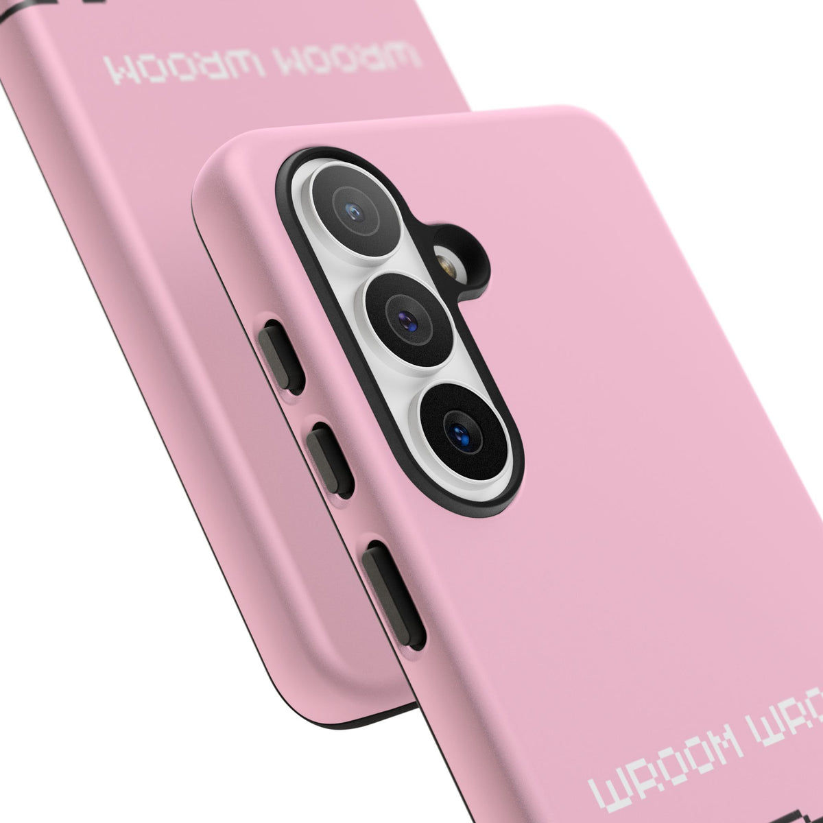 Pink Retro Pixel Cars Phone Case — "Wroom Wroom" Tough Protective Cover