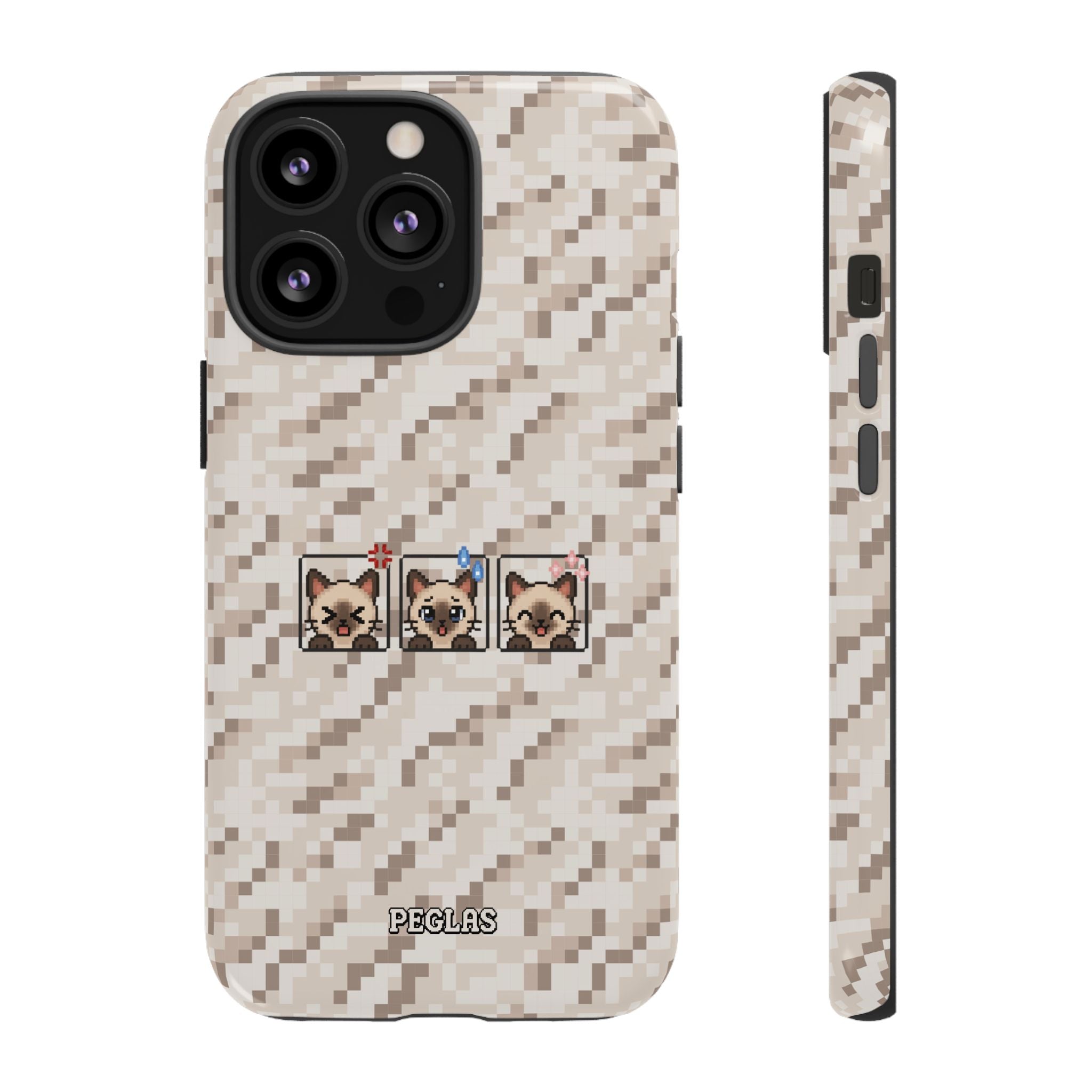 Pixel Cat Emojis Tough Phone Case