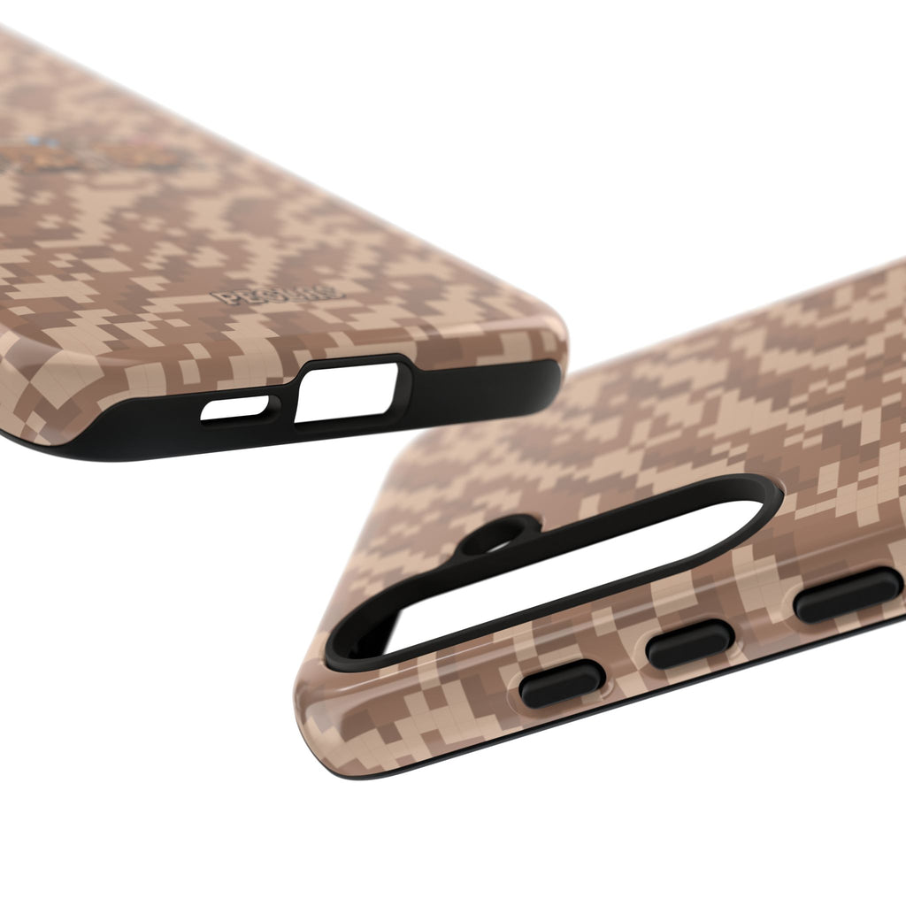 Pixel Teddy Emojis Brown Tough Phone Case
