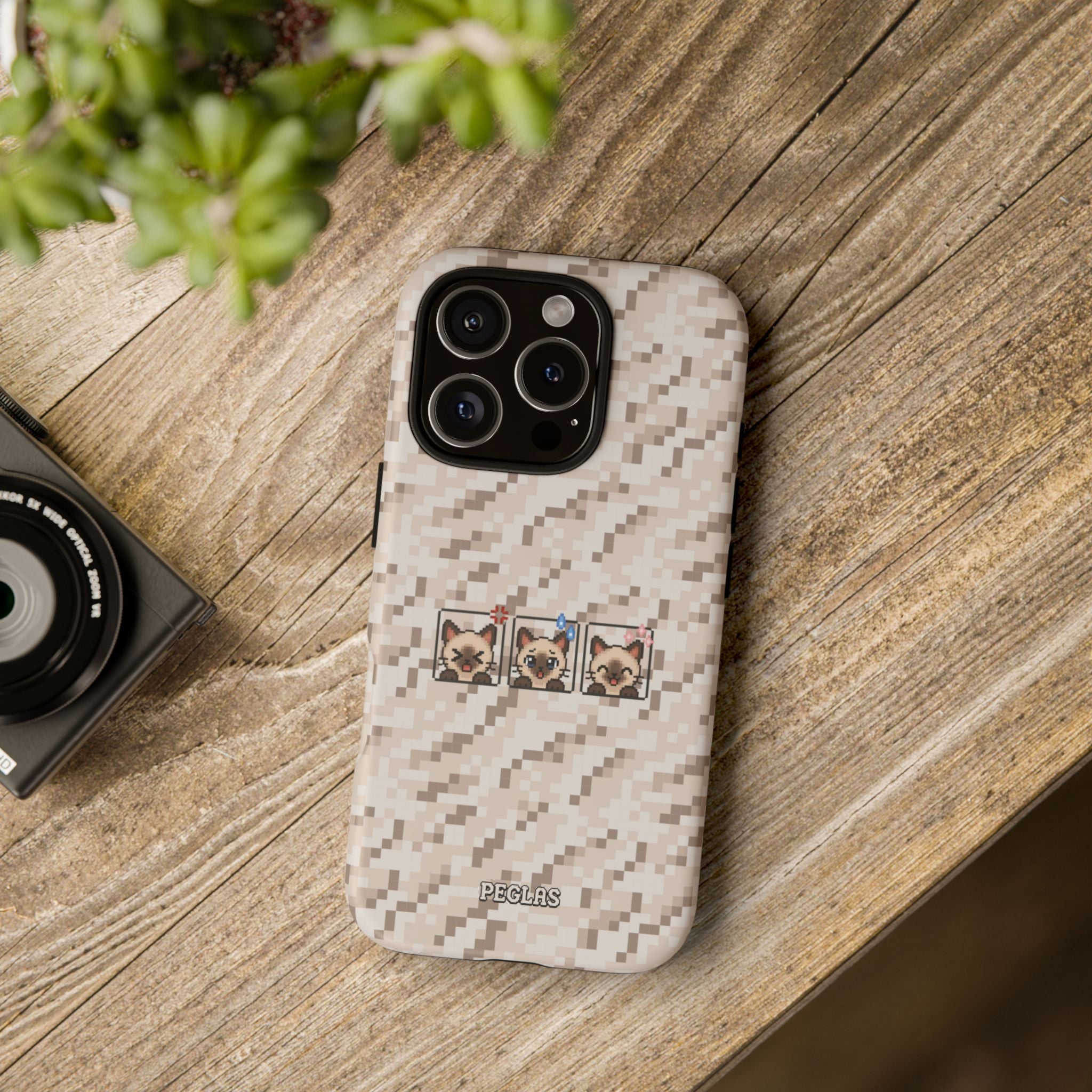 Pixel Cat Emojis Tough Phone Case