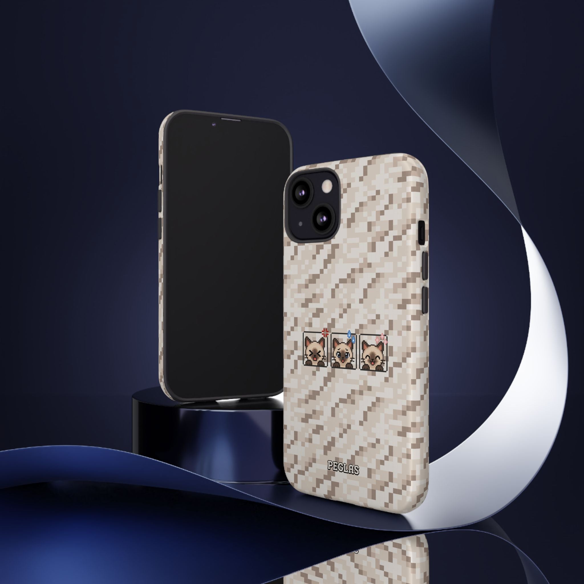 Pixel Cat Emojis Tough Phone Case
