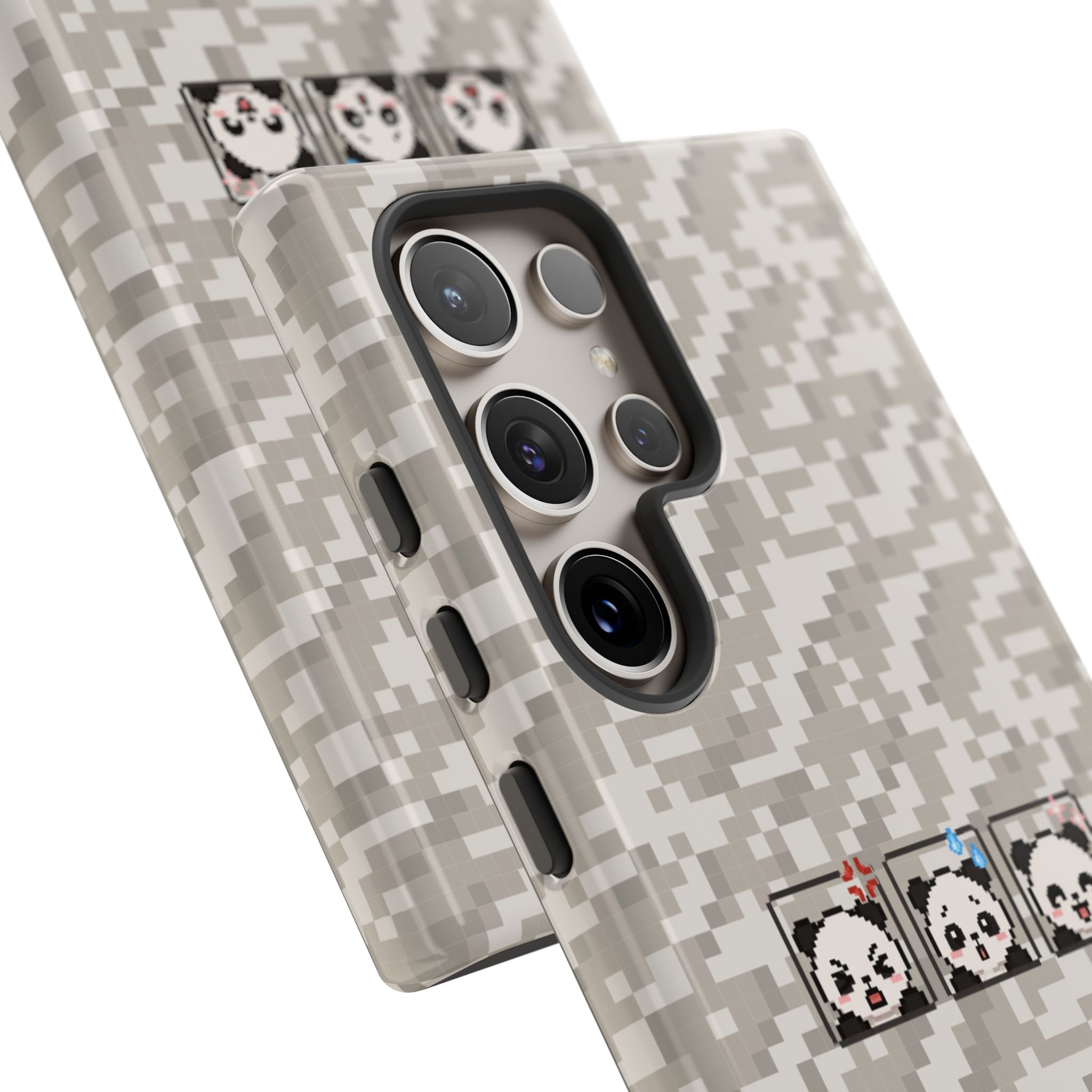 Pixel Panda Emojis Tough Phone Case