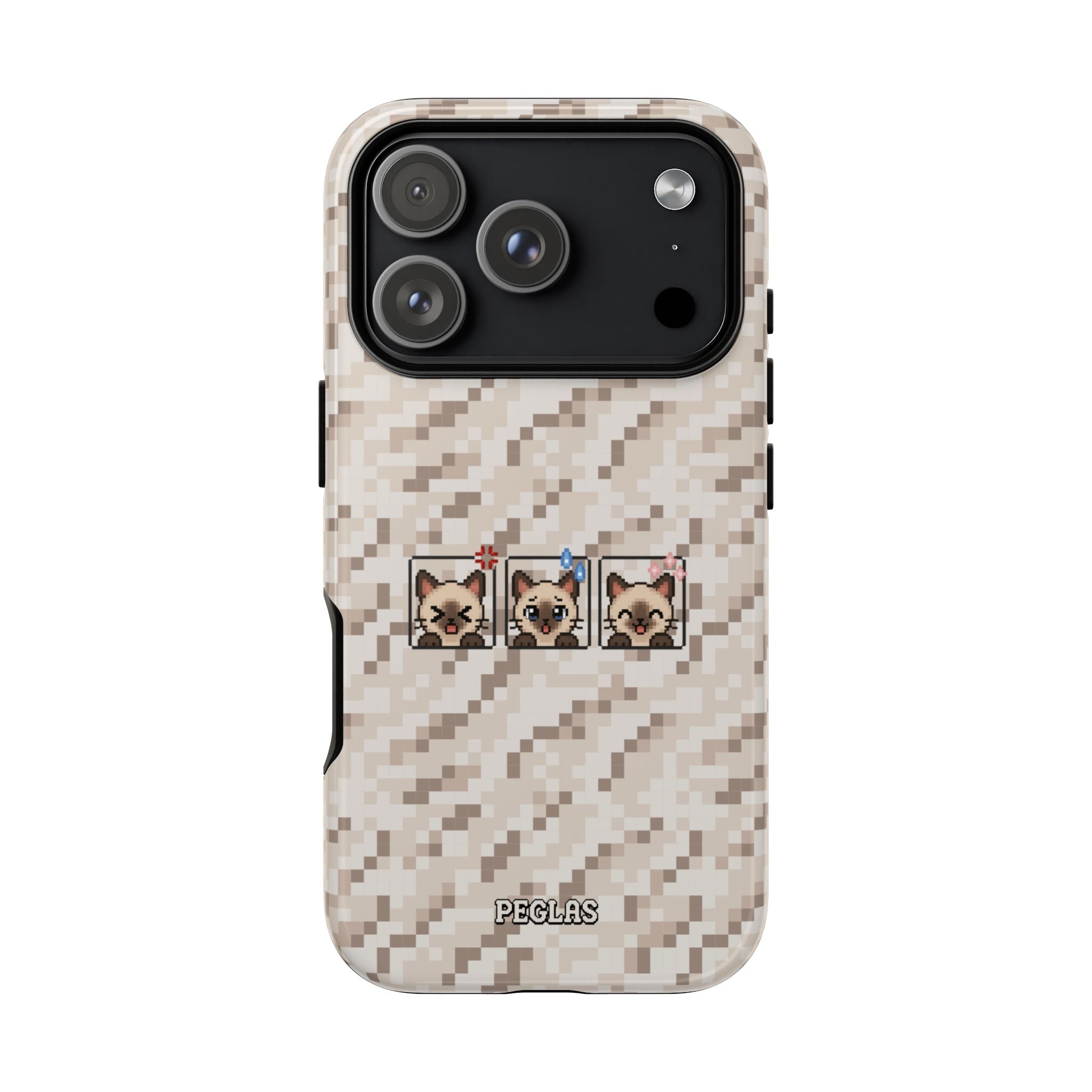 Pixel Cat Emojis Tough Phone Case