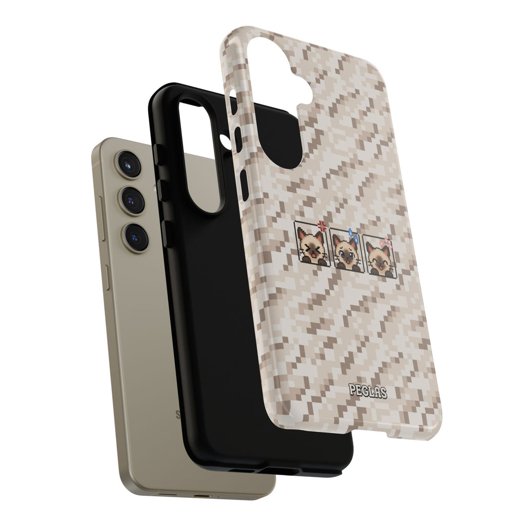 Pixel Cat Emojis Tough Phone Case