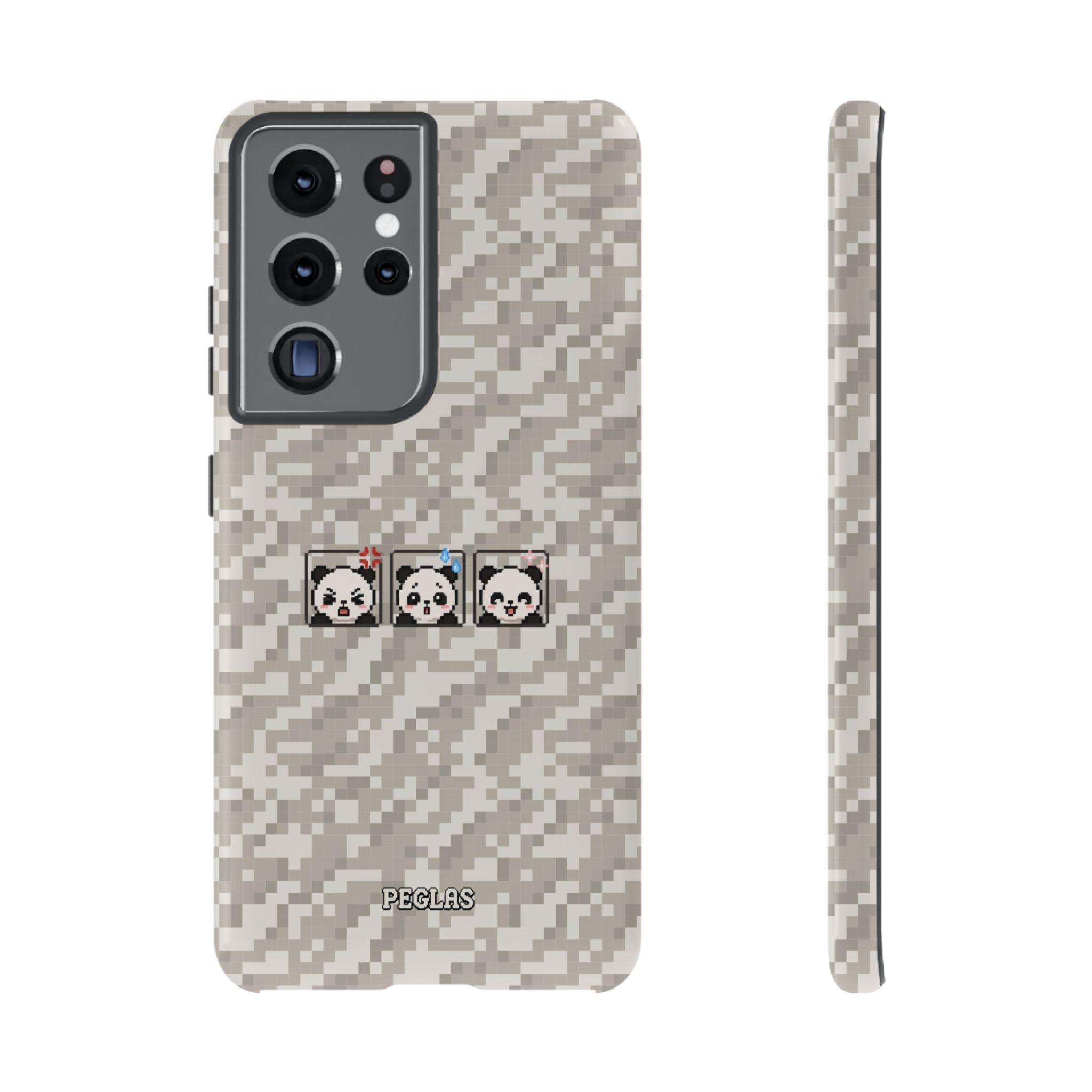 Pixel Panda Emojis Tough Phone Case