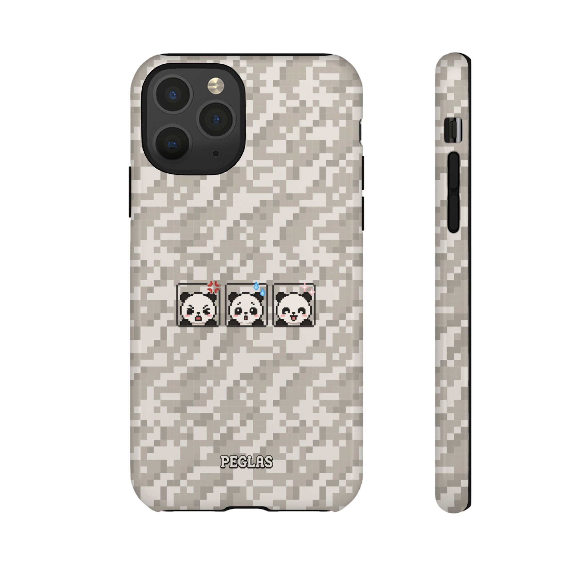 Pixel Panda Emojis Tough Phone Case