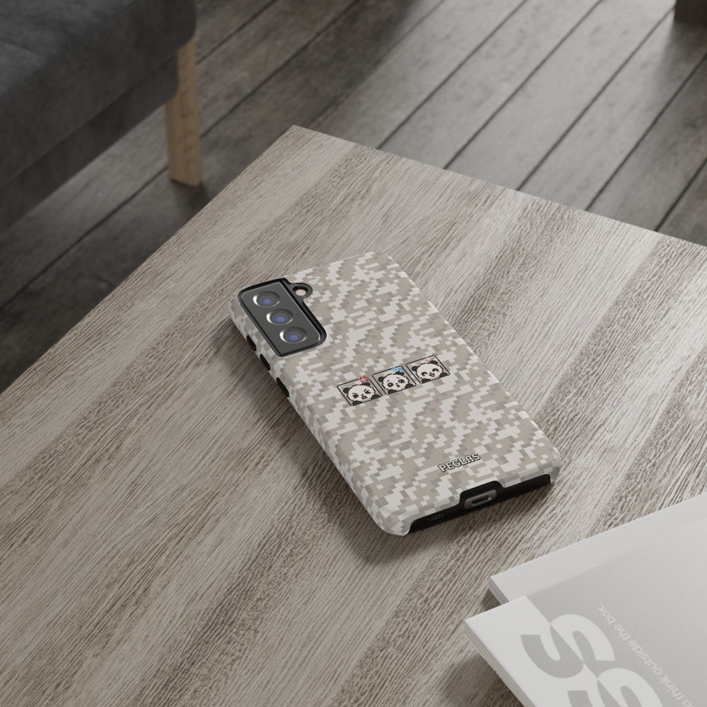Pixel Panda Emojis Tough Phone Case