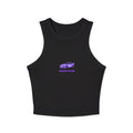 Vintage Purple Sports Car Tank Top — 'Weekend Drive' Racer Crop