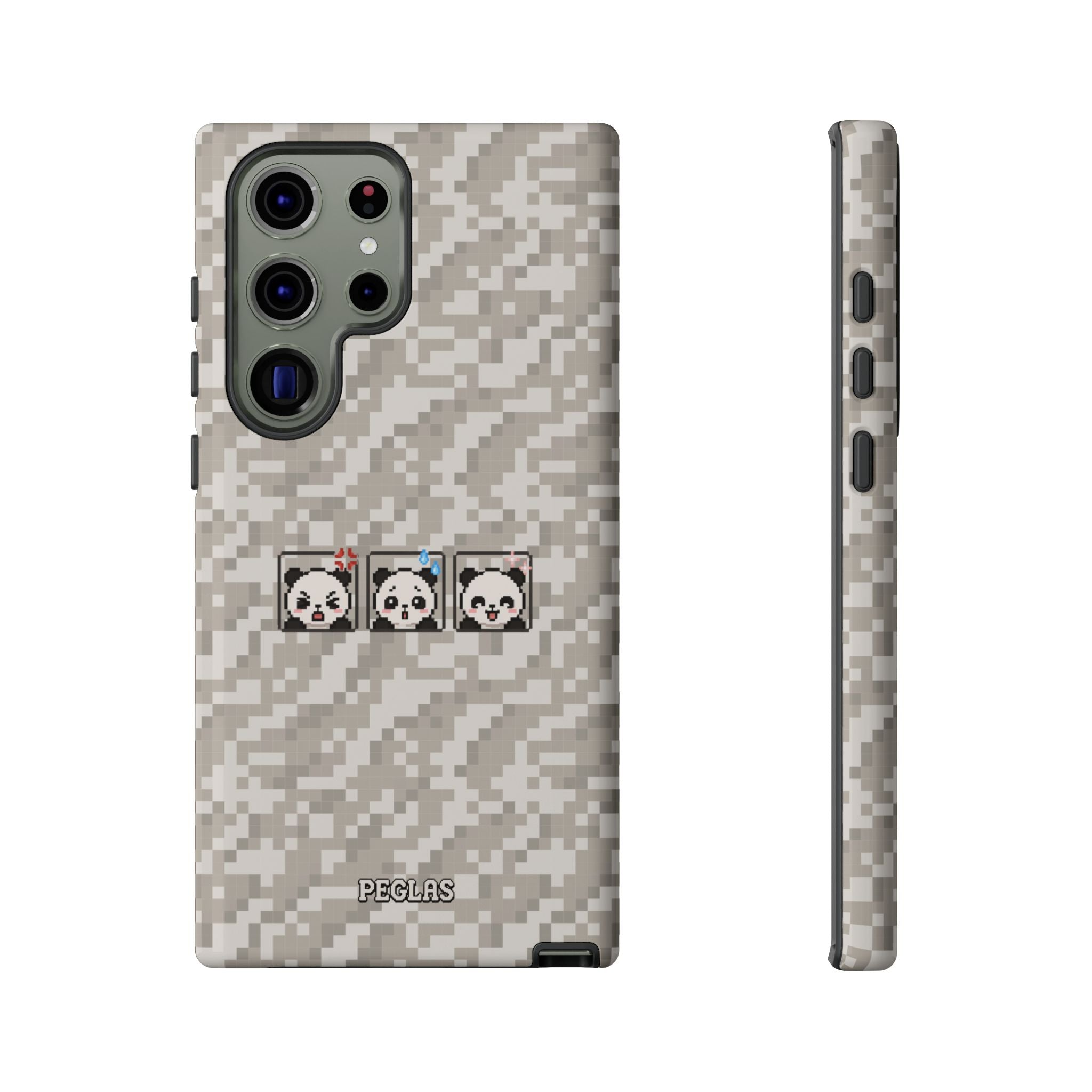 Pixel Panda Emojis Tough Phone Case