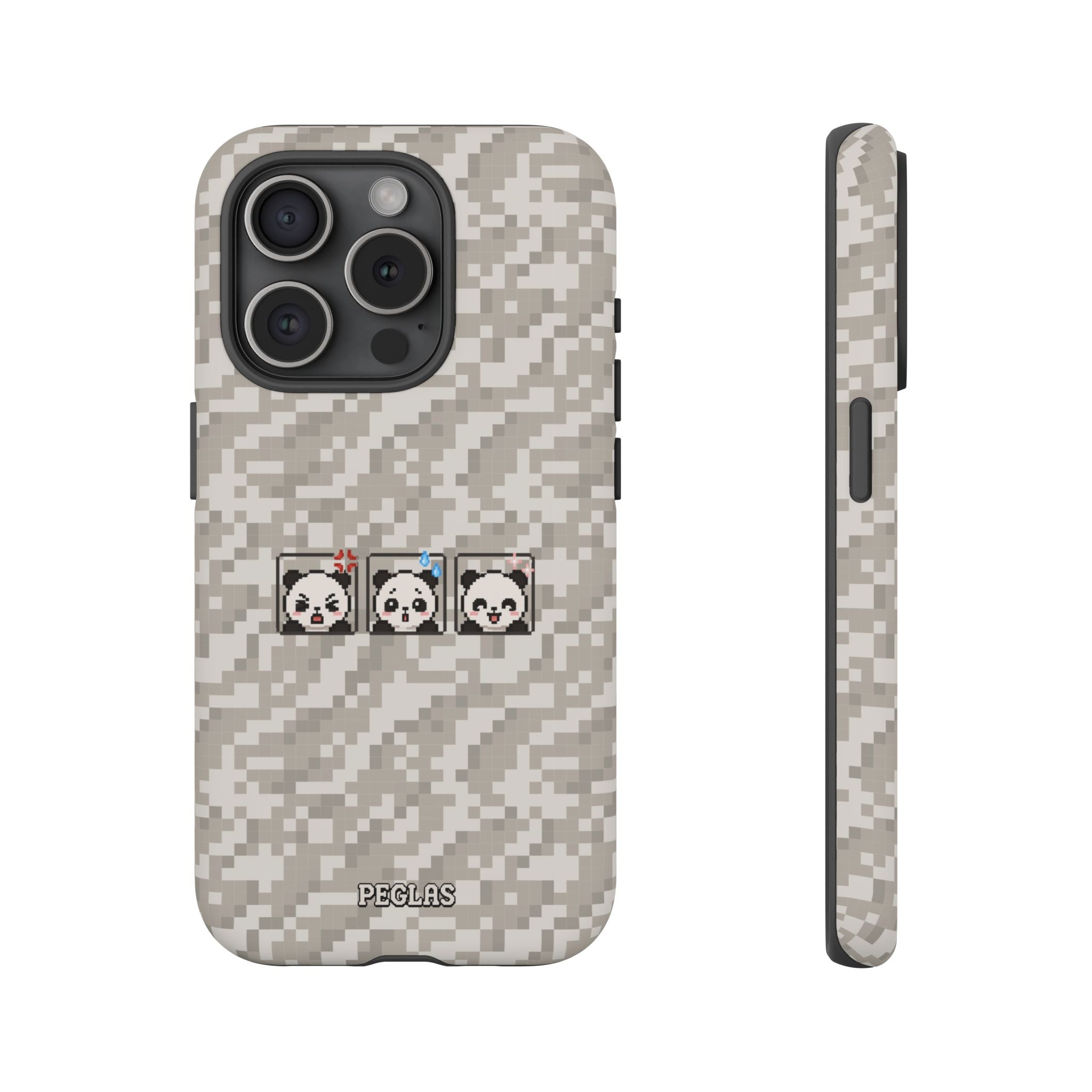 Pixel Panda Emojis Tough Phone Case