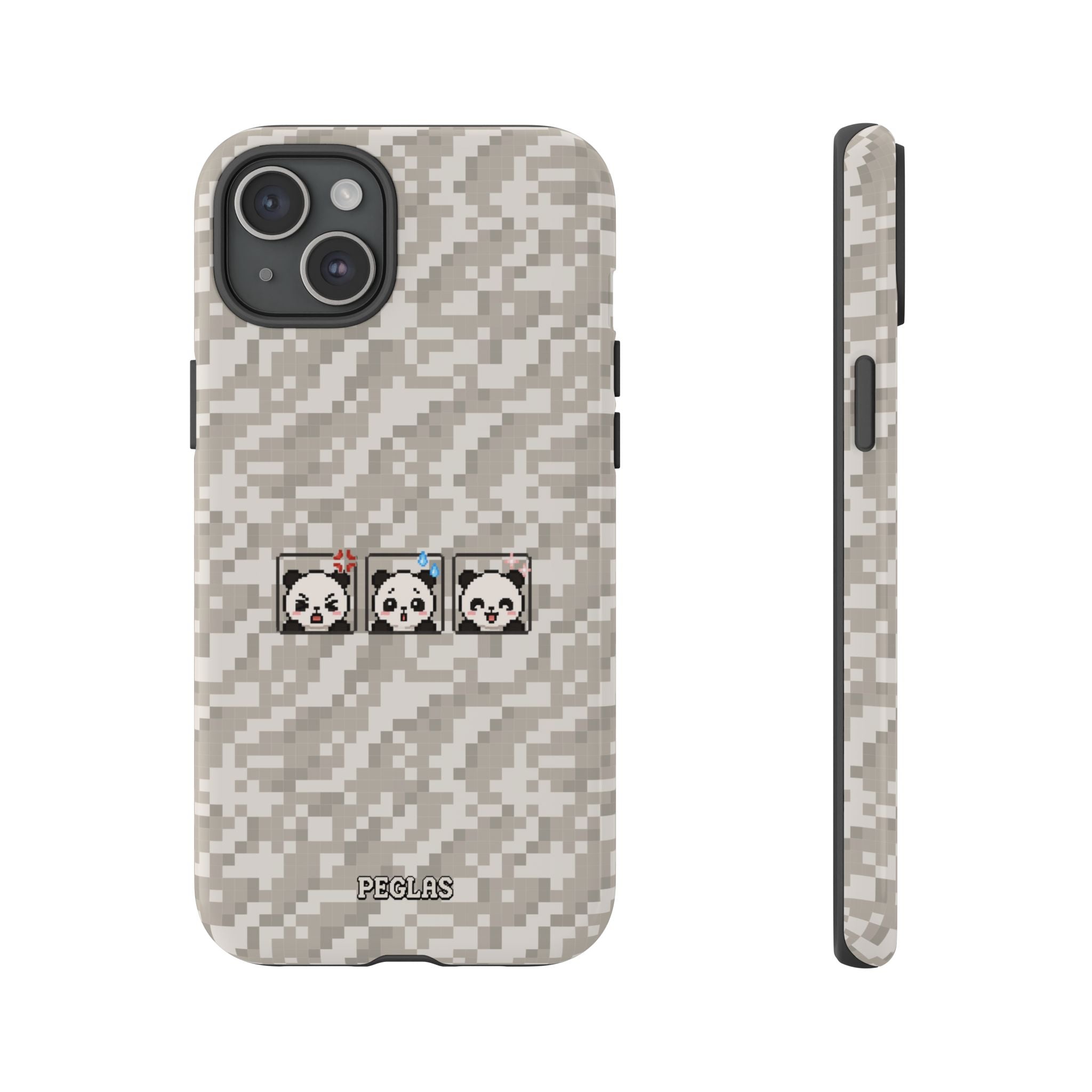 Pixel Panda Emojis Tough Phone Case