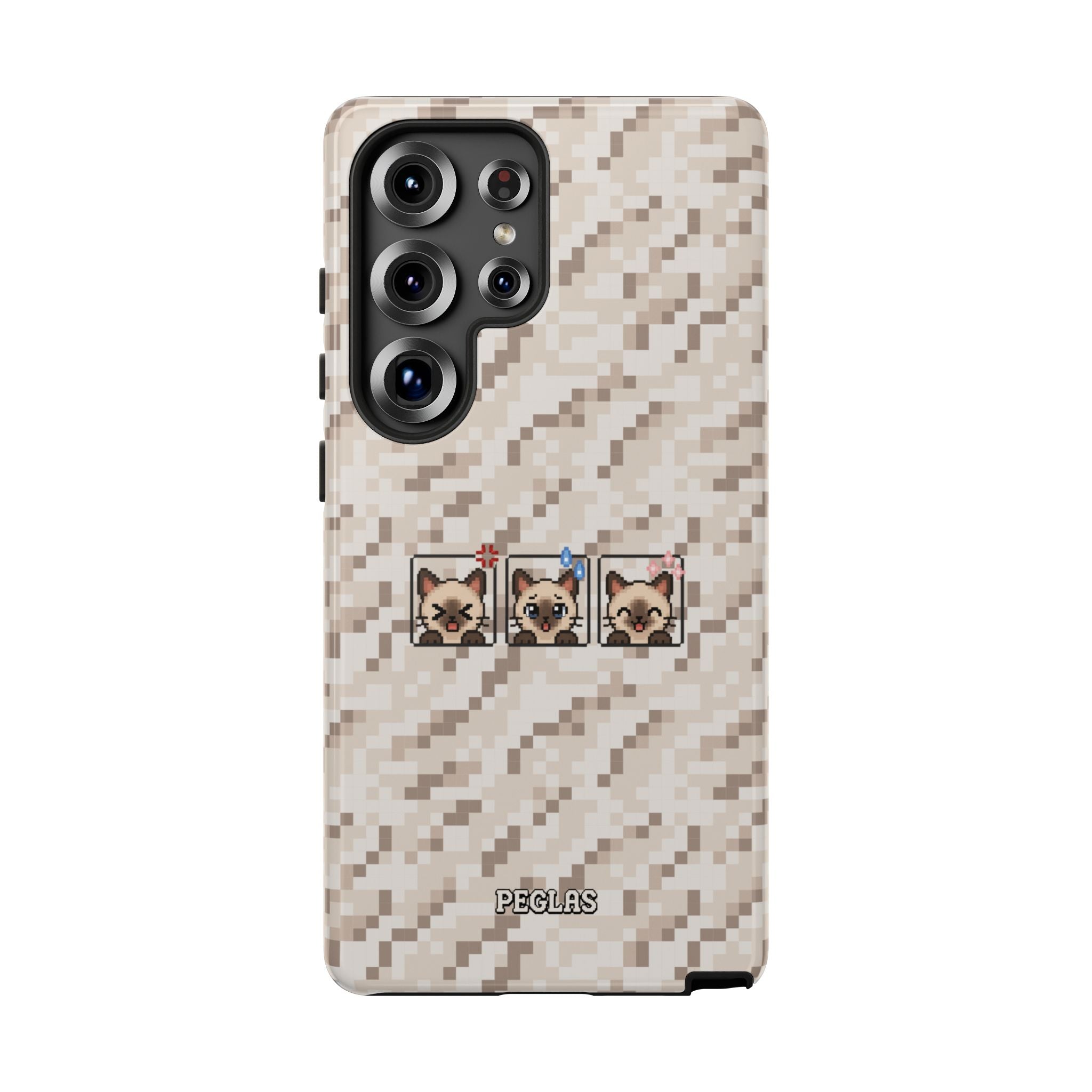 Pixel Cat Emojis Tough Phone Case
