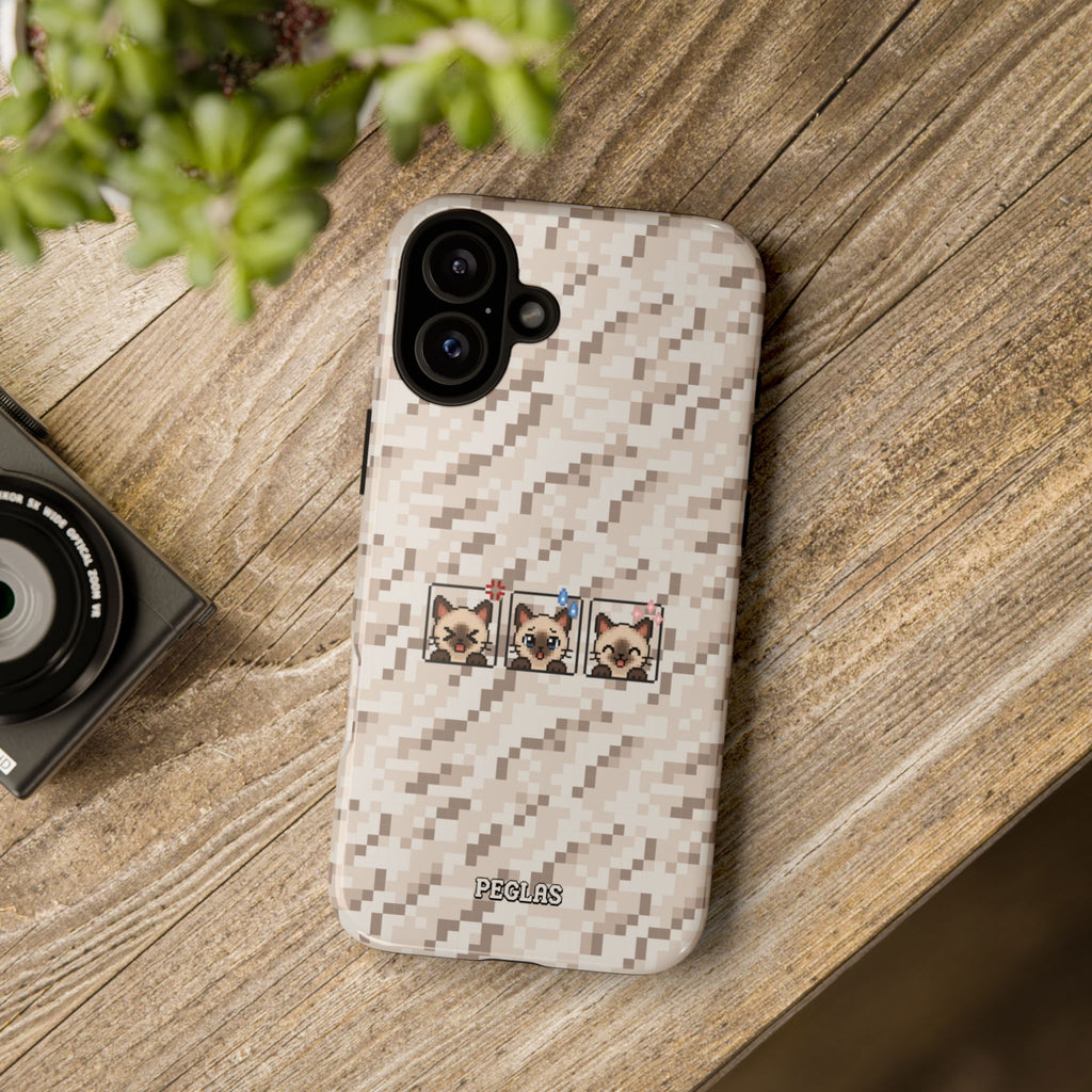 Pixel Cat Emojis Tough Phone Case