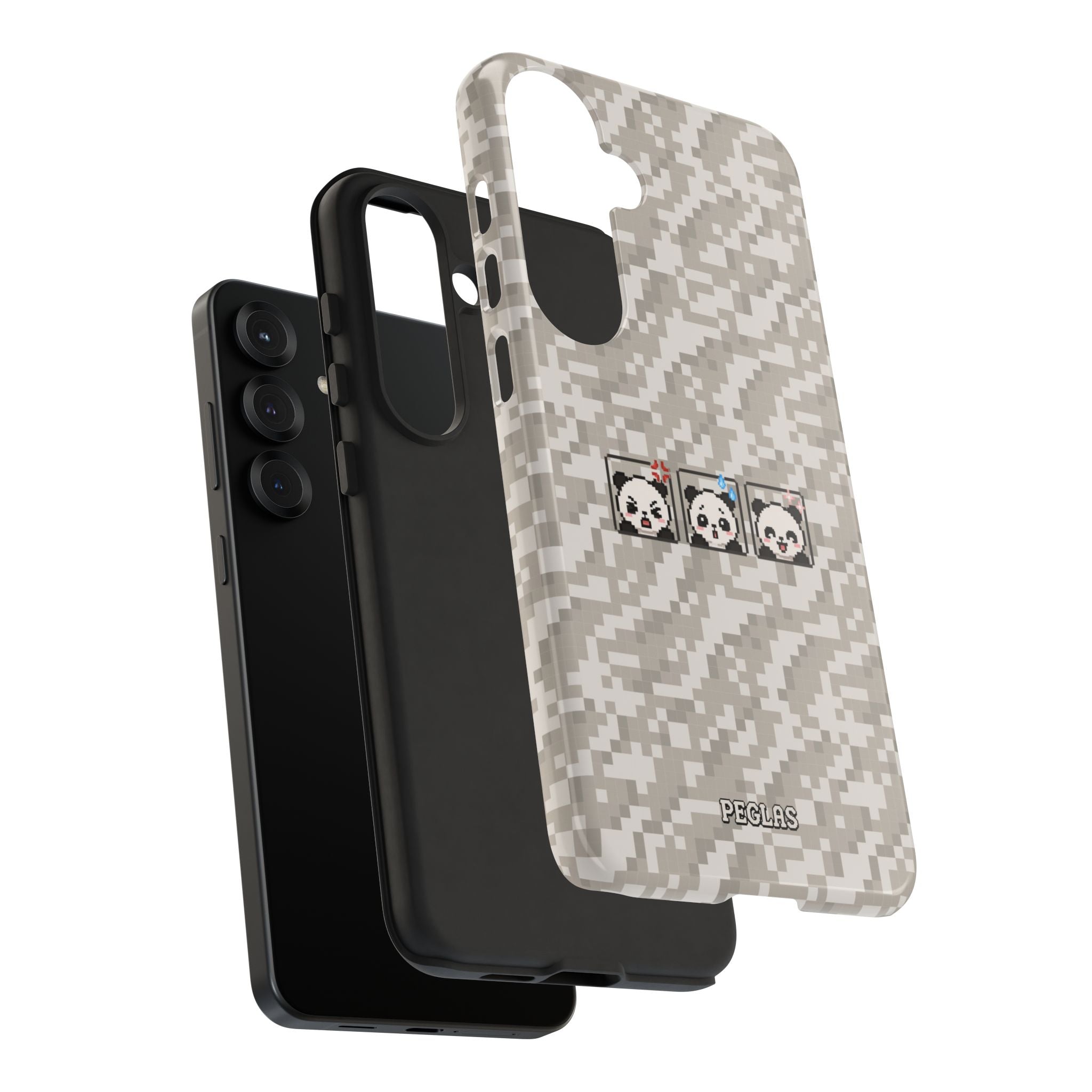 Pixel Panda Emojis Tough Phone Case