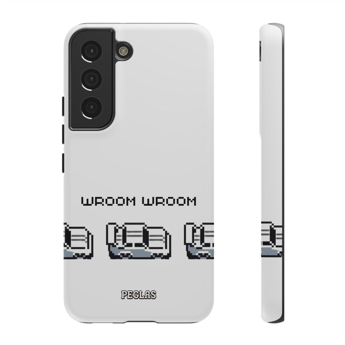 Retro Pixel Cars Phone Case — "Wroom Wroom" Tough Phone Cover
