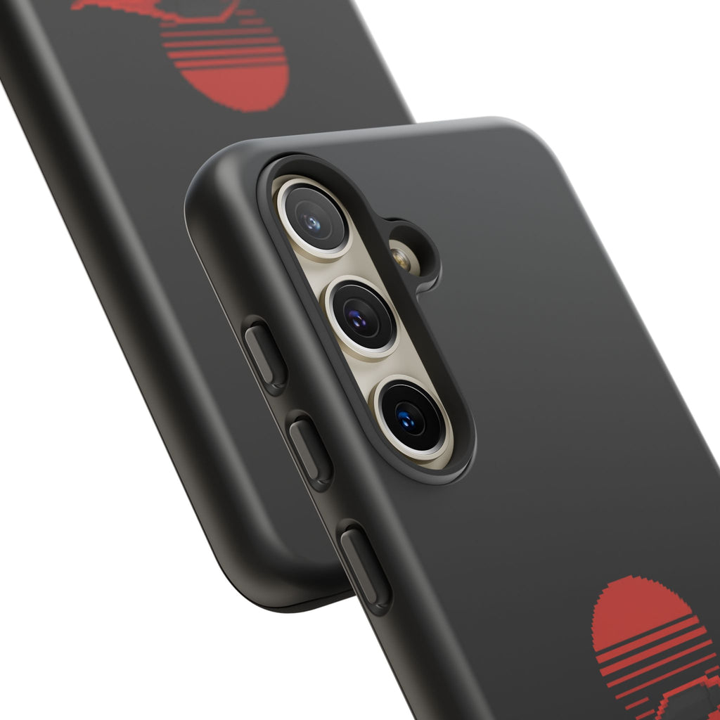 Vintage Red Sports Car Phone Case – Retro Sunset Design
