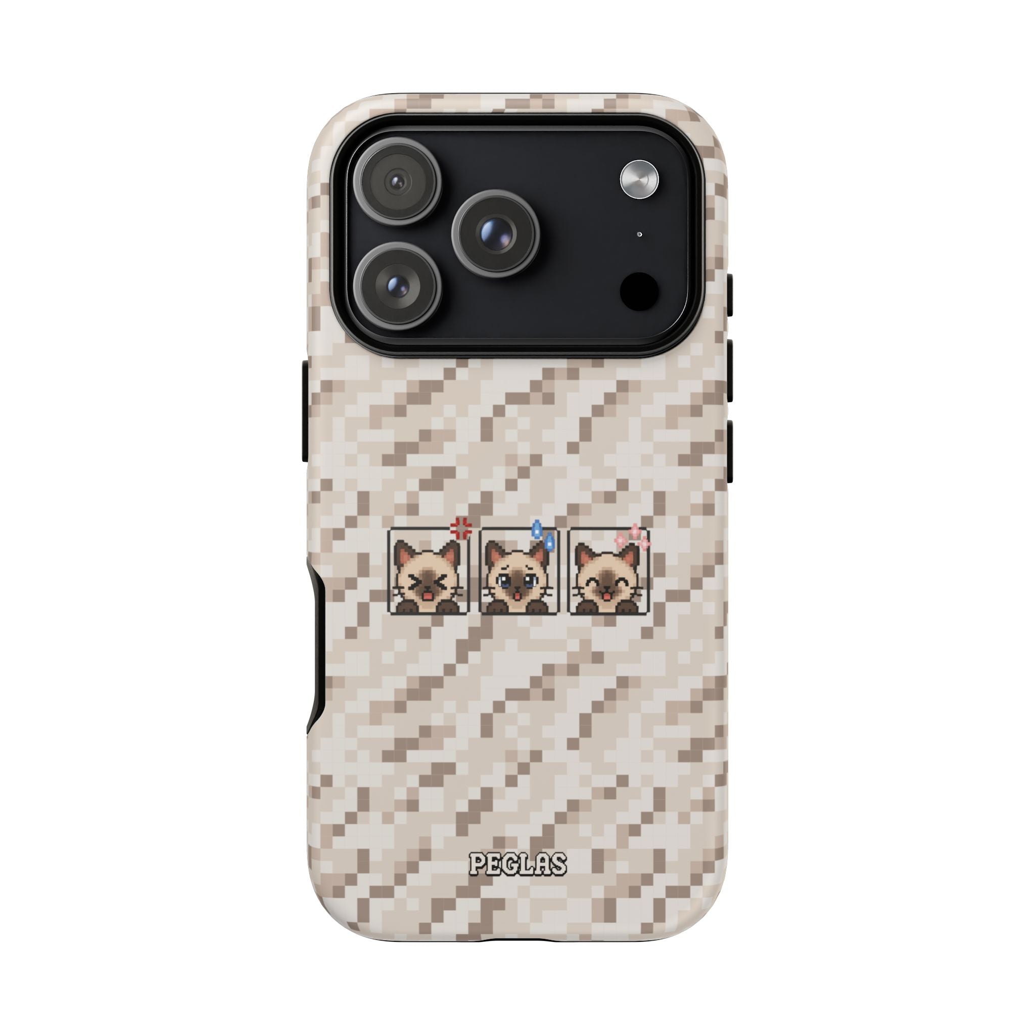 Pixel Cat Emojis Tough Phone Case