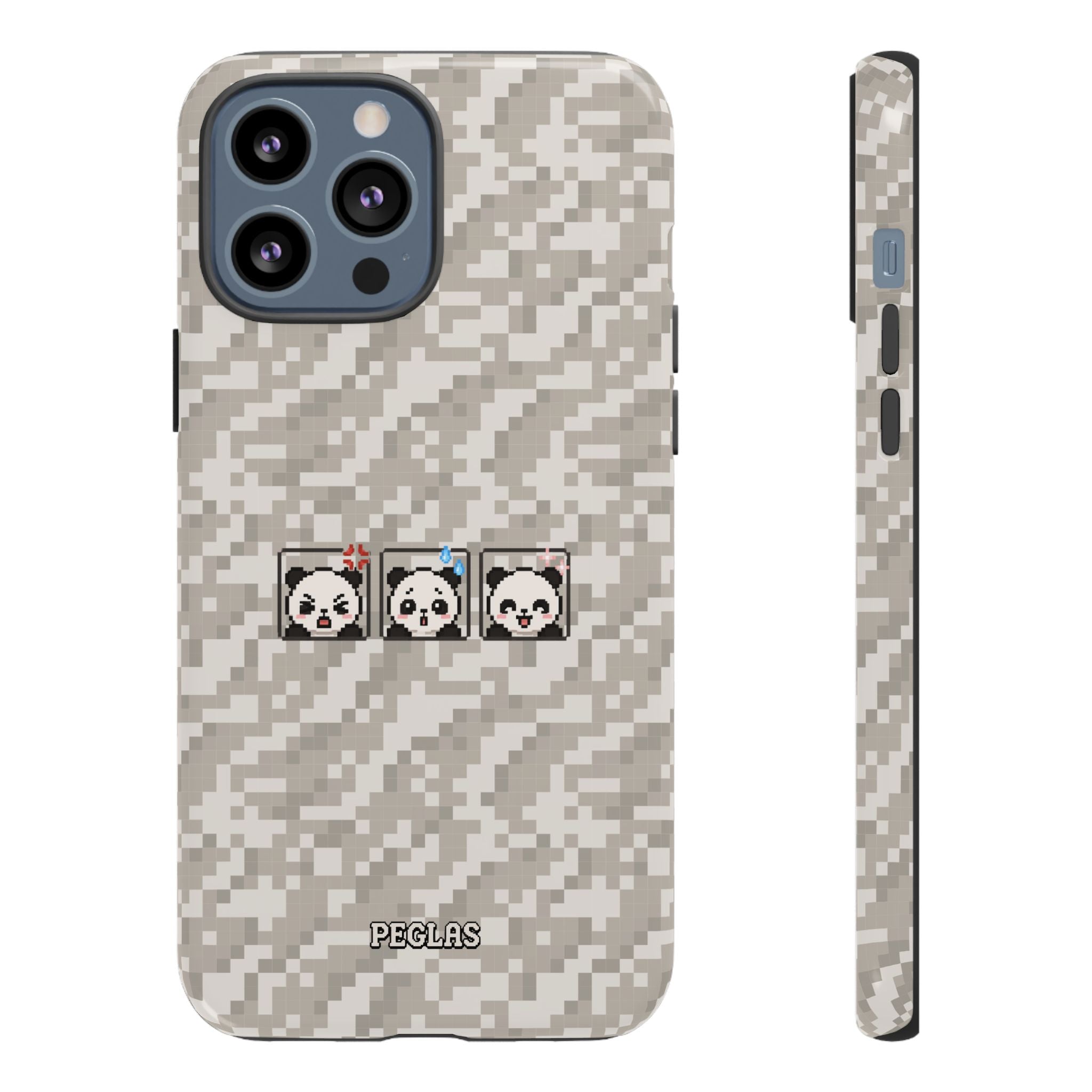 Pixel Panda Emojis Tough Phone Case