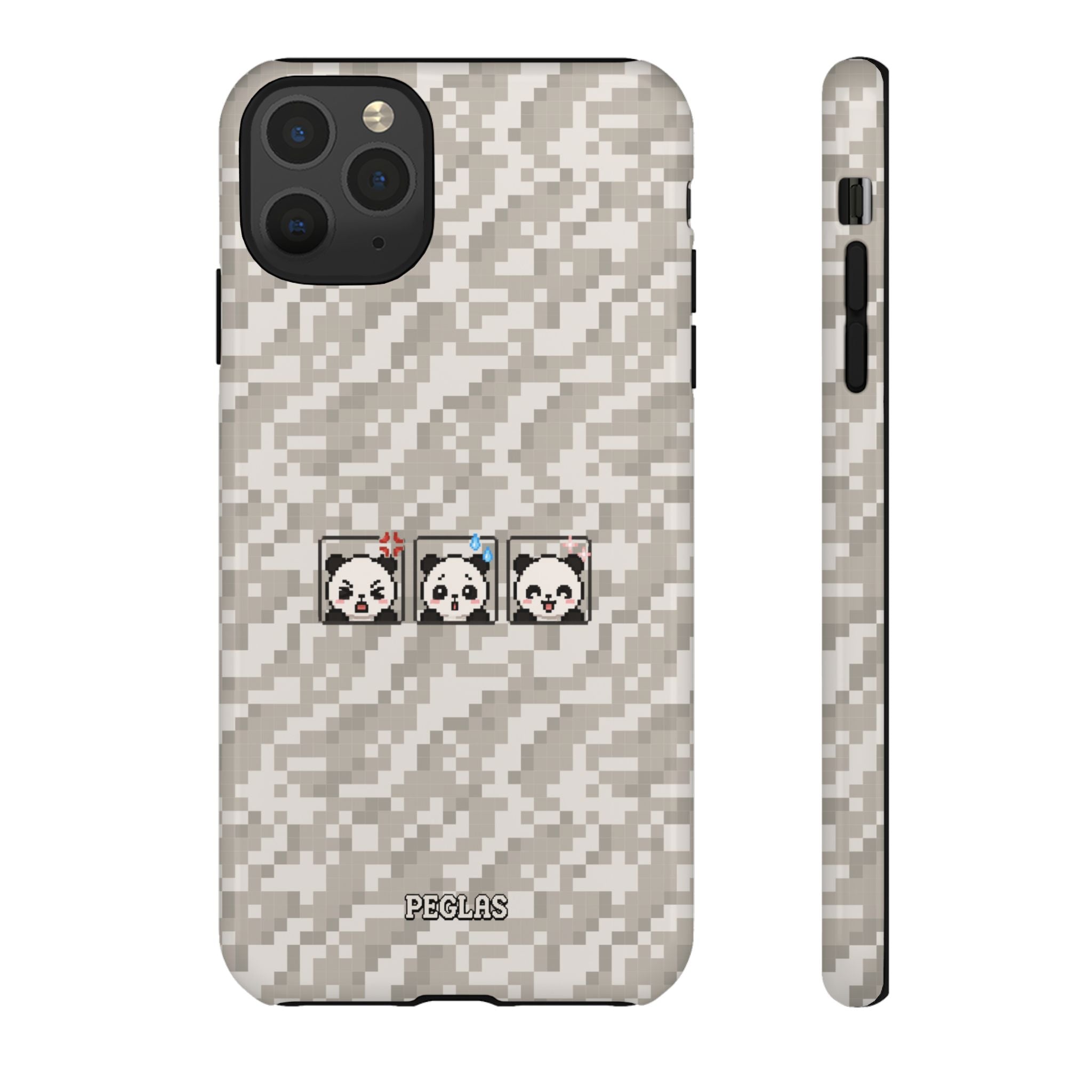 Pixel Panda Emojis Tough Phone Case