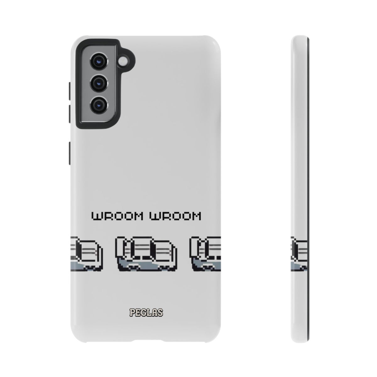 Retro Pixel Cars Phone Case — "Wroom Wroom" Tough Phone Cover