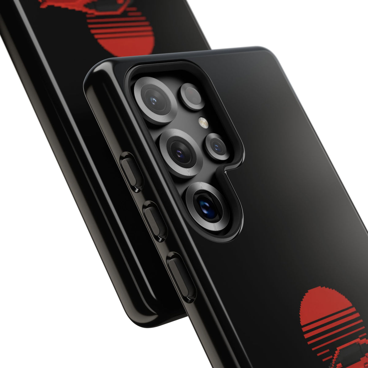 Vintage Red Sports Car Phone Case – Retro Sunset Design