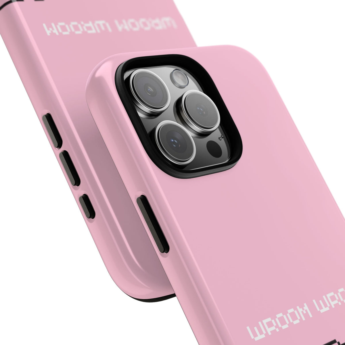 Pink Retro Pixel Cars Phone Case — "Wroom Wroom" Tough Protective Cover