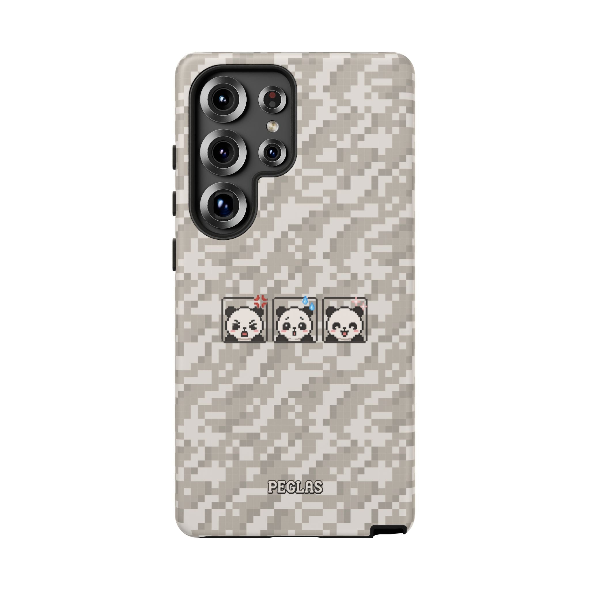 Pixel Panda Emojis Tough Phone Case