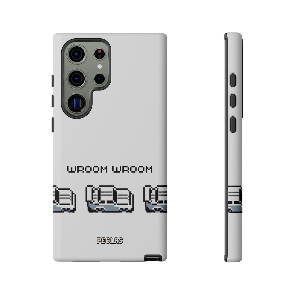 Retro Pixel Cars Phone Case — "Wroom Wroom" Tough Phone Cover