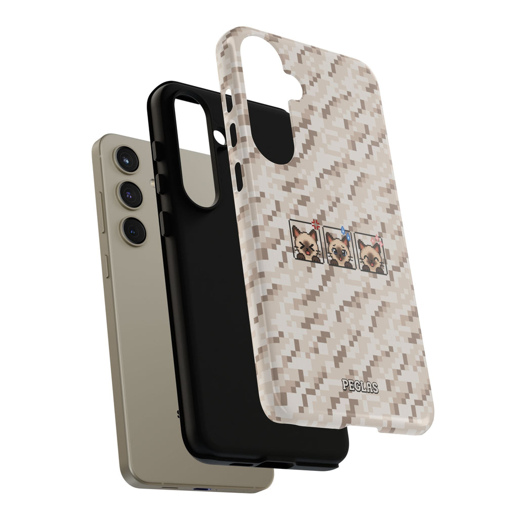 Pixel Cat Emojis Tough Phone Case