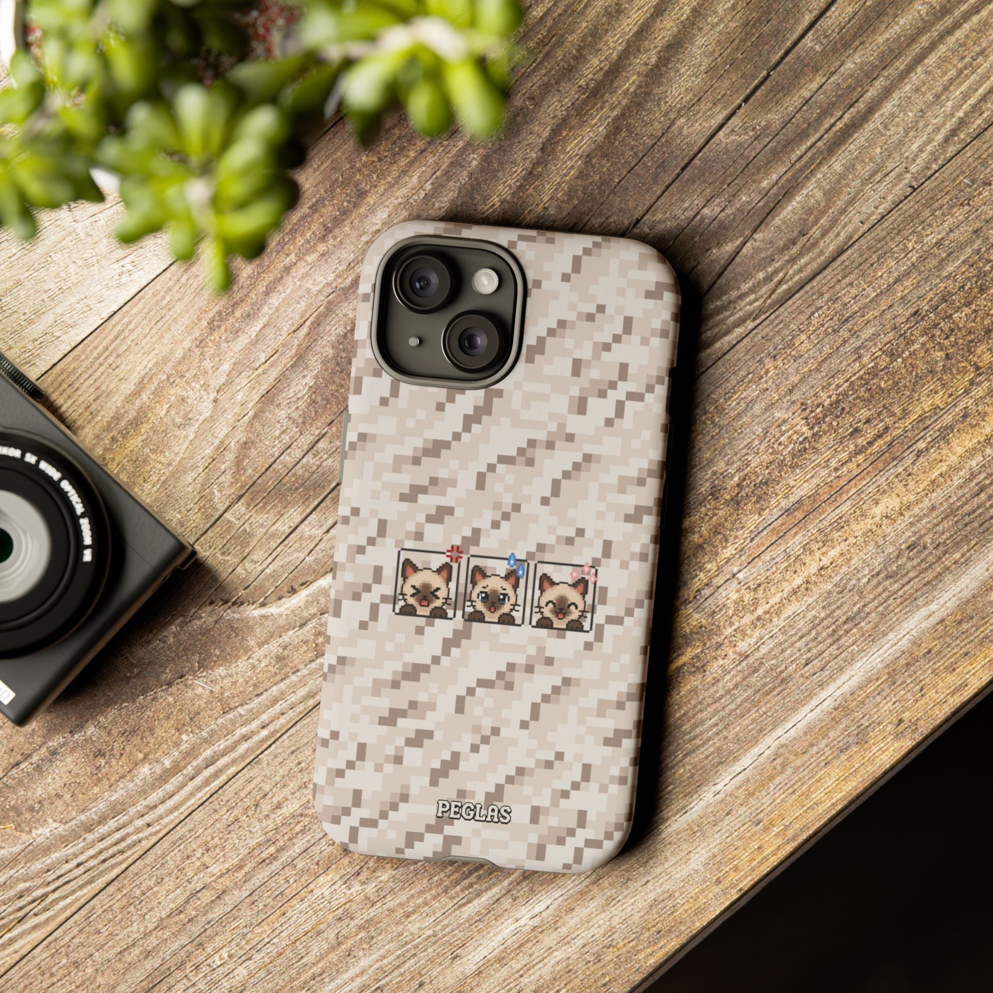 Pixel Cat Emojis Tough Phone Case