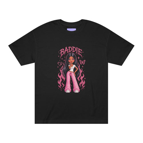Baddie Graphic Tee — Pink Butterfly Girl Illustration